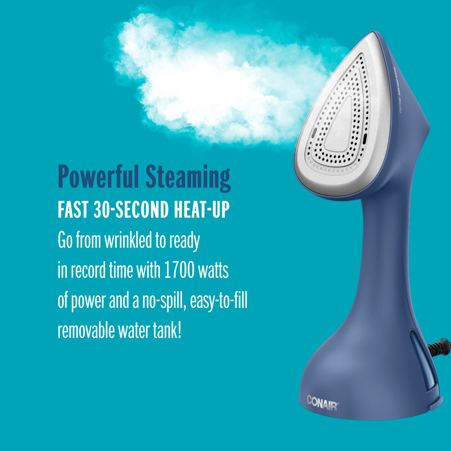 Conair Extreme Steam & Press 2 in 1 Steamer, Handheld Fabric Steamer, 1700W Clothing Stemaer, 30 second Heat-up, Travel Steamer