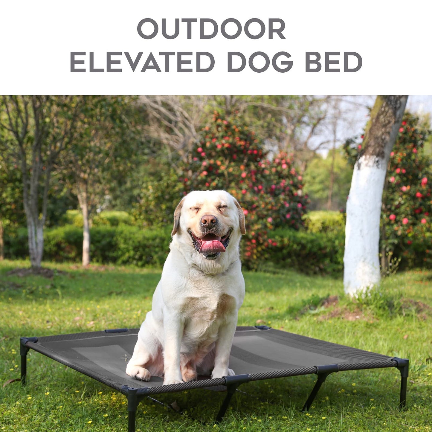 suddus Elevated Dog Bed Replacement Cover, Raised Dog Bed Chew Proof Easy to Clean, Breathable Elevated Pet Bed is Suitable for Indoor and Outdoor Use. Dog Cot are Not Included (XL/Grey)