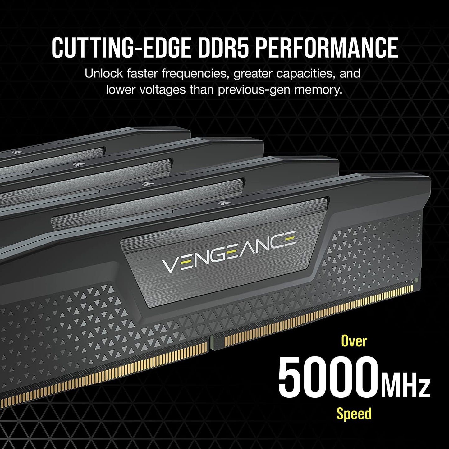 CORSAIR Vengeance DDR5 RAM 32GB (2x16GB) 6000MHz CL36 Intel XMP iCUE Compatible Computer Memory - Black (CMK32GX5M2E6000C36)