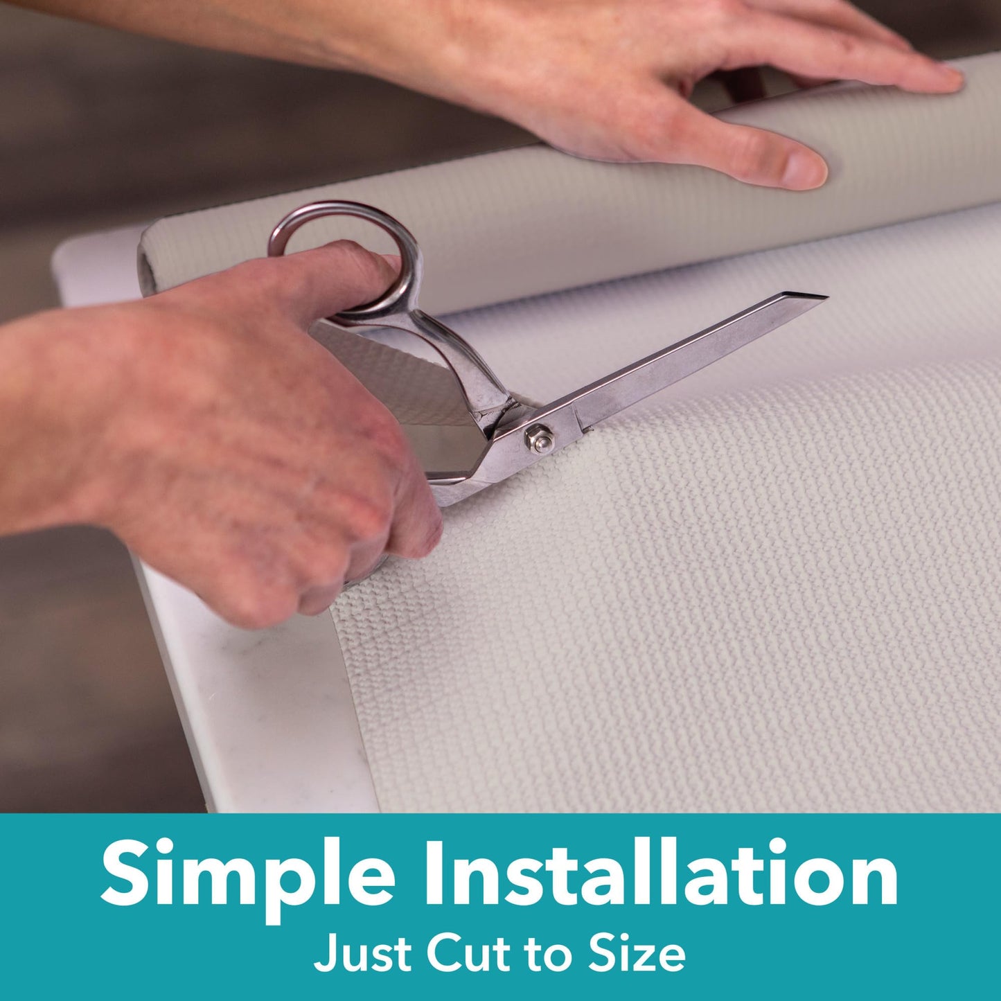 Smooth Top EasyLiner for Cabinets & Drawers - Easy to Install & Cut to Fit - Shelf Paper & Drawer Liner Non Adhesive - Non Slip Shelf Liner - 12 Inch Width - 60 Total Feet - Gray Marble