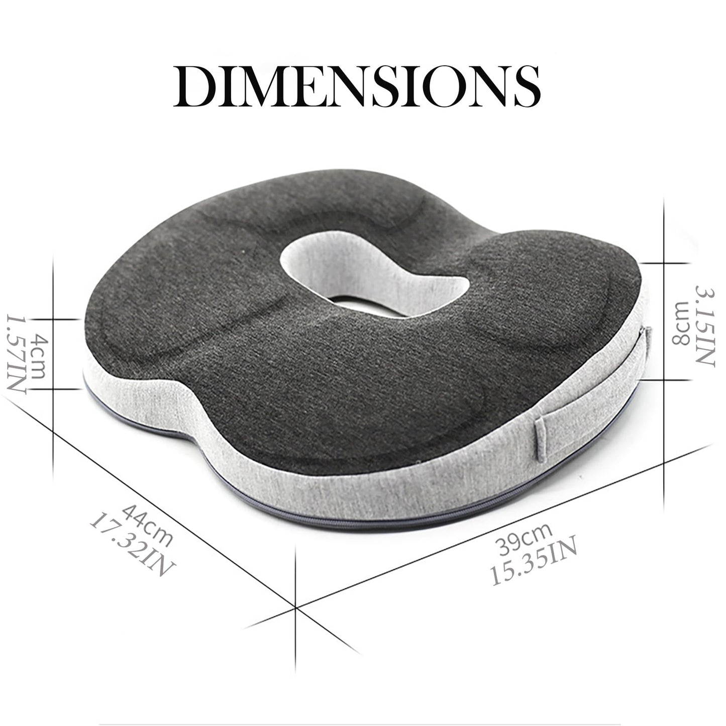 Auoketuo Anti Decubitus Seat Cushion - Donut Orthopedic Seat Cushion, Relieve Hemorrhoids, Prostate, Coccyx, Sciatica and Back Pain, Ideal for Office, Car and Wheelchair