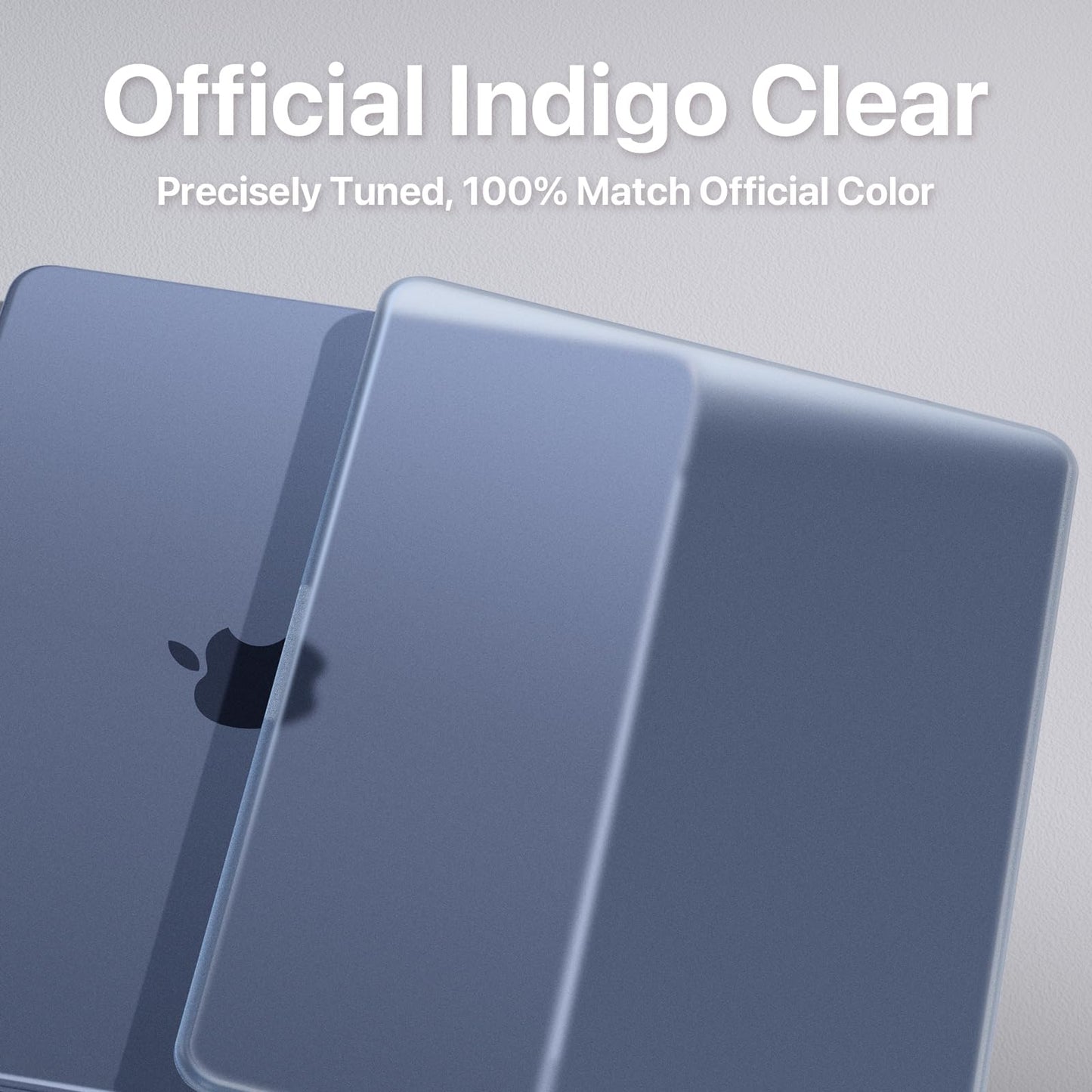 Soonjet for MacBook Neo Case 13 inch 2026 | Official Indigo Clear | Anti-Scratch & Fingerprint | Blue Cover Laptop Hard Shell + Keyboard Cover for Mac Model A3404 | Ideal for Study & Travel