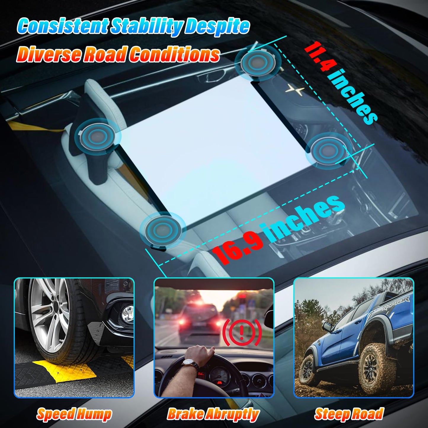 Starlink Mini Car Suction Cup Mount, Starlink Mini Accessories Secure Mounting Kit for Car Windows & Sunroofs, Strong Suction for Stable Satellite Signal on RVs, Boats, Road Trips 2 Replaceable Cups