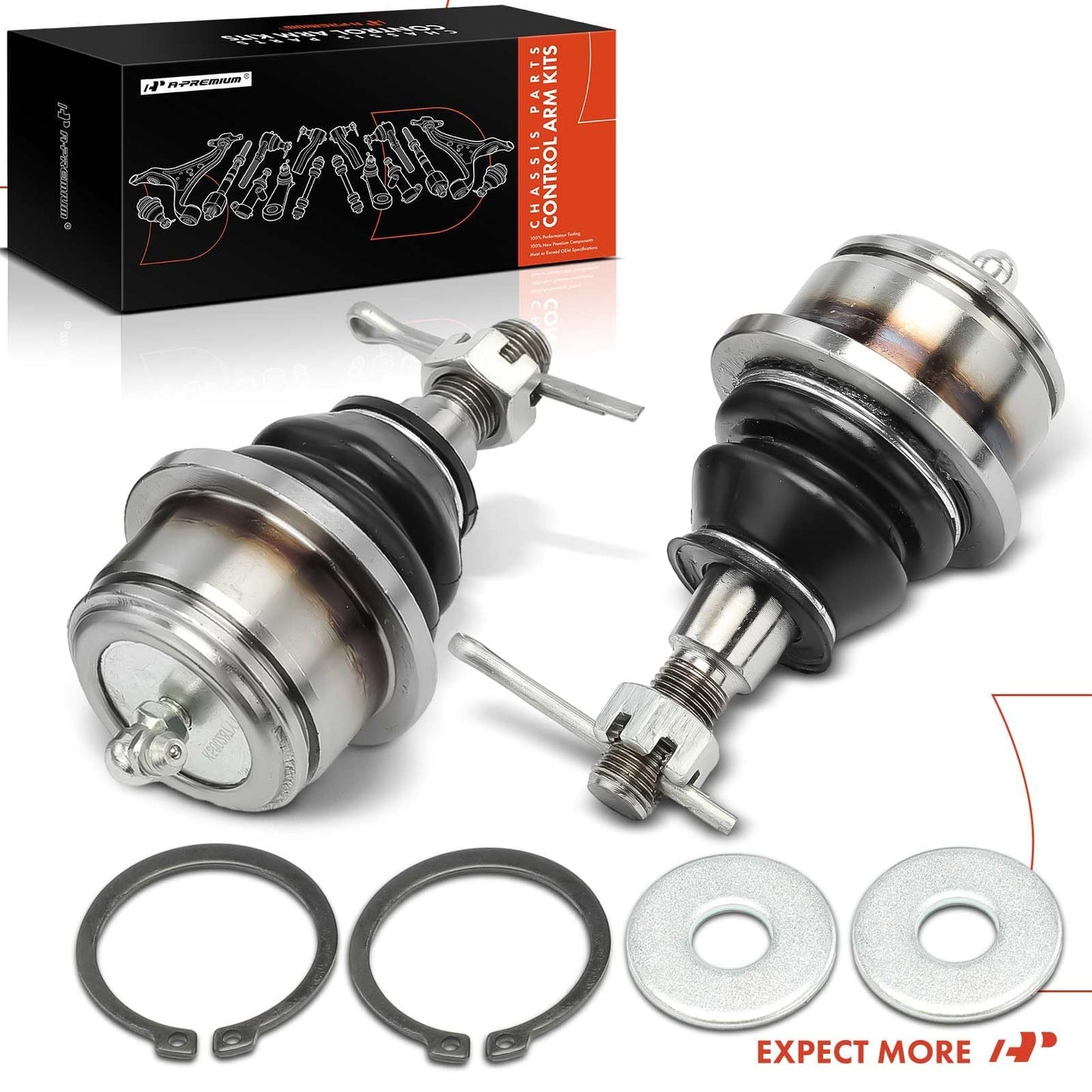 A-Premium 2 x Front Lower Ball Joint, Compatible with Jeep KL Series - Cherokee 2014 2015 2016 2017 2018