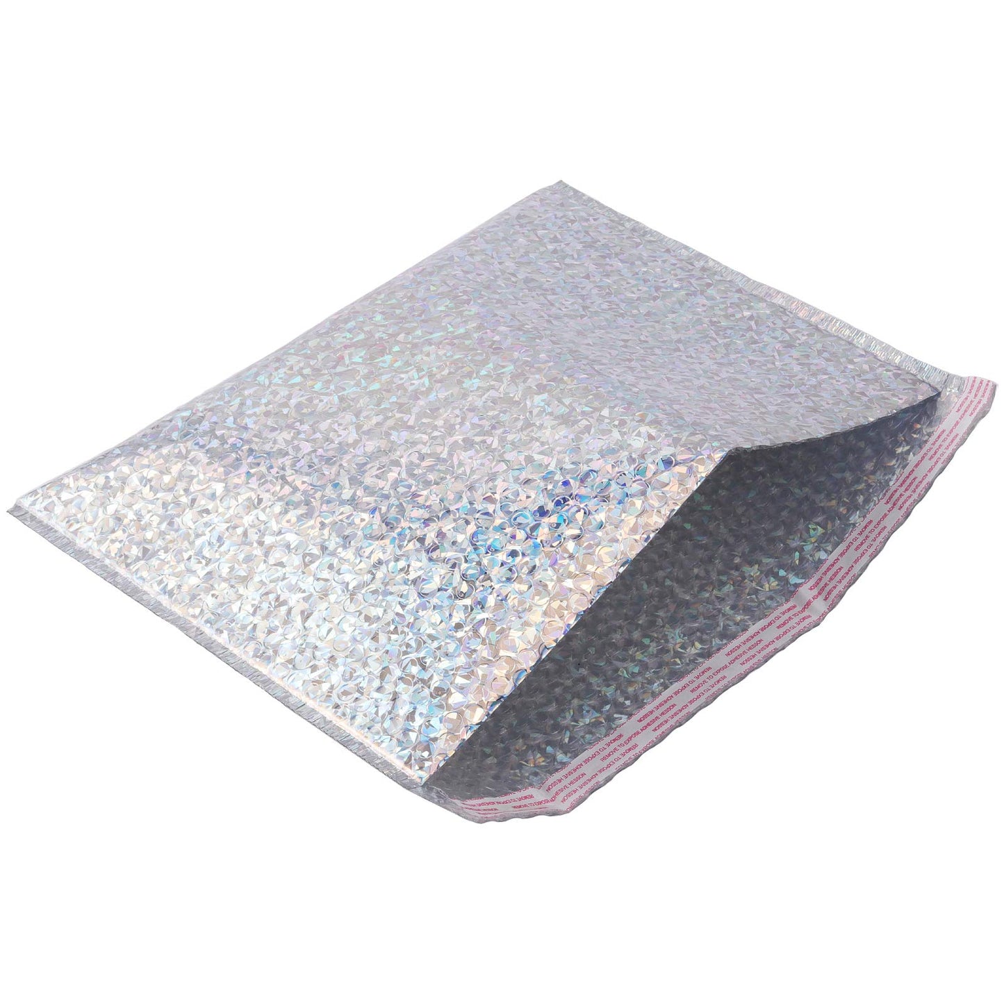 KOHAND 30 PCS Holographic Metallic Bubble Mailers 15.7 x 11.8 Inches, Silver Padded Envelopes Self Sealing Bubble Lined Adhesive Cushion Envelopes for Shipping, Mailing