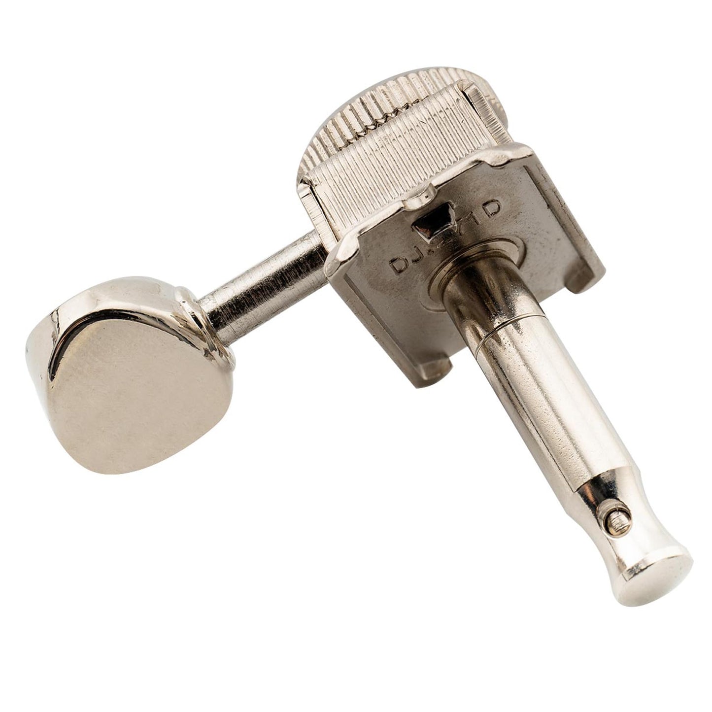 Musiclily Pro R15T 6-in-line 14:1 Ratio Semi Closed Vintage Hybrid Style Locking Machine Heads Tuners with Vintage Oval Button for Fender Squier Strat Tele Style Electric Guitar, Nickel