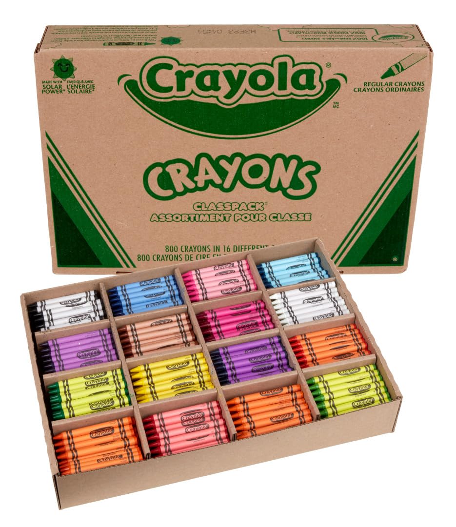 Crayola Crayon Classpack, School Supplies, 16 Colors (50 Each), 800 Ct, Standard