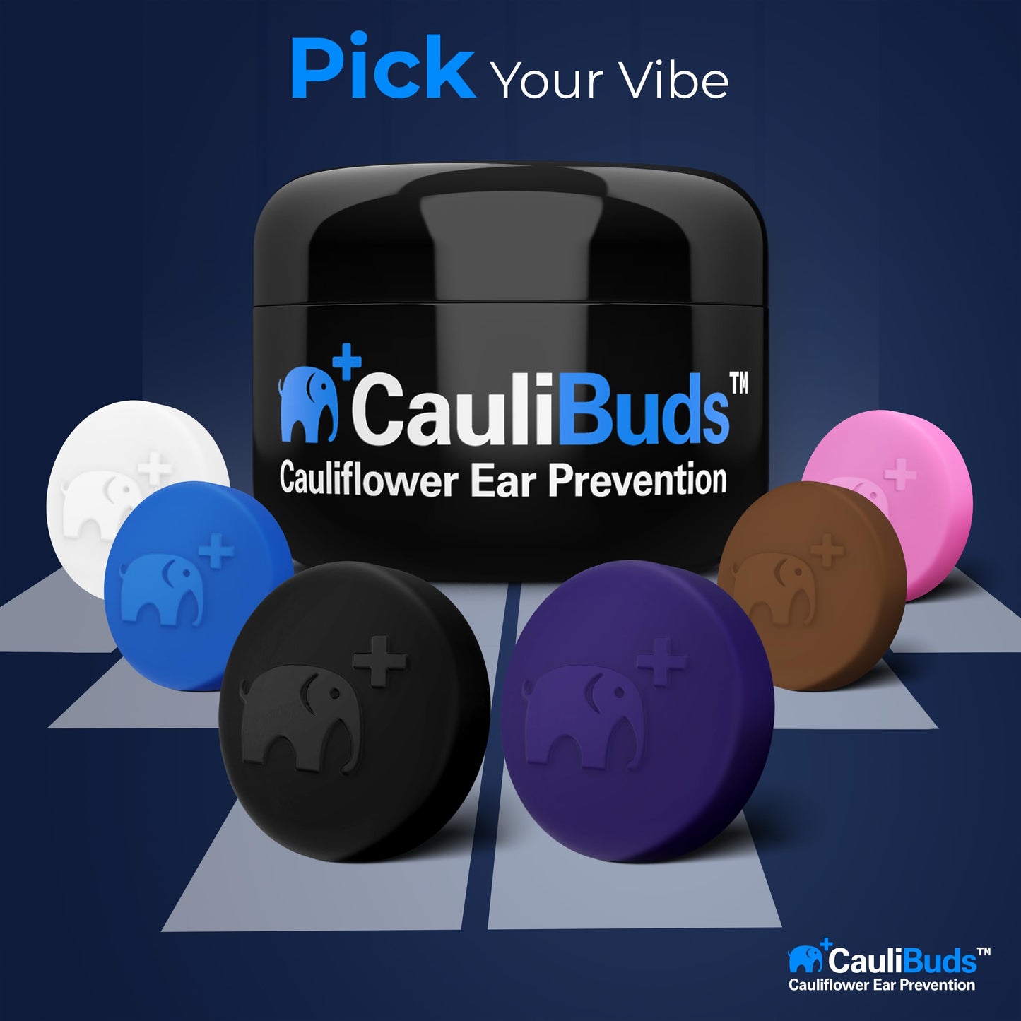 CauliBuds™ Cauliflower Ear Magnet - Premium Silicone Ear Magnets Cauliflower Ear - Pressure Earrings Magnetic Ears - Treatment in BJJ, Wrestling, MMA, & Rugby - Cauliflower Ear Draining Kit (White)