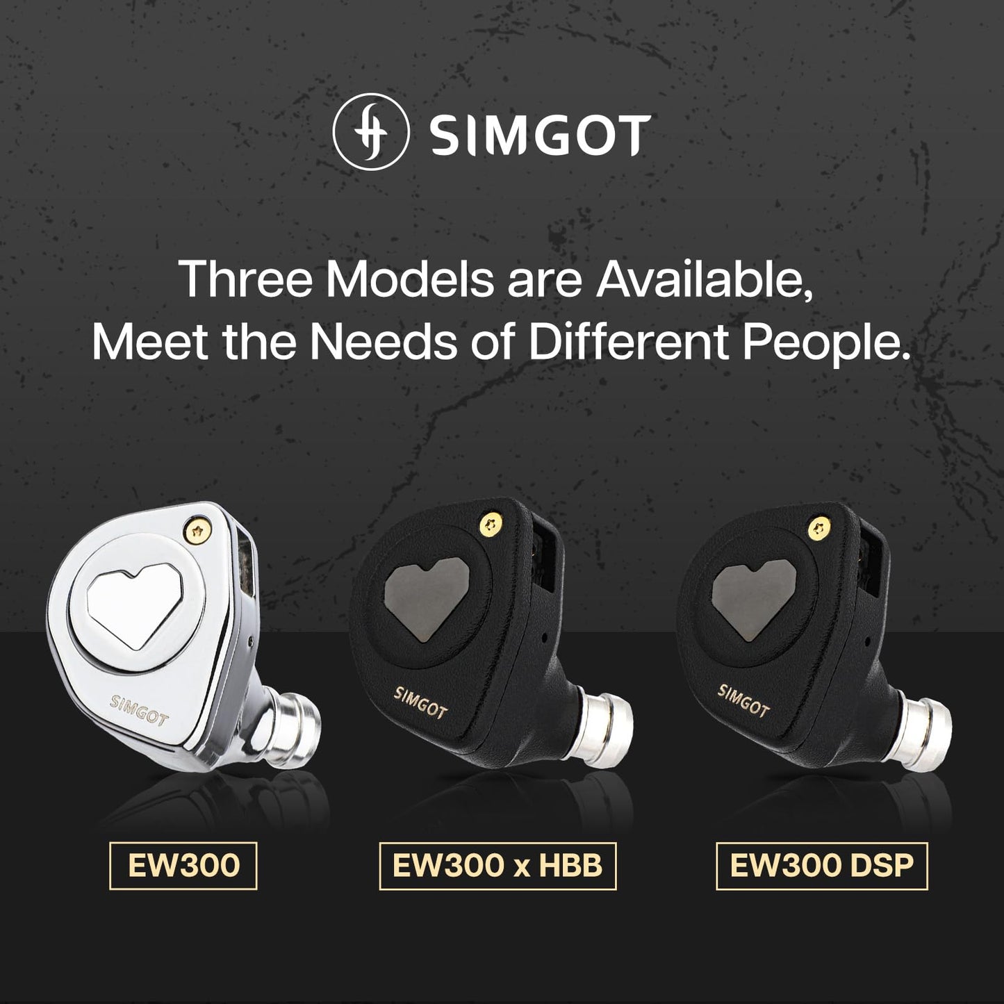 Linsoul SIMGOT EW300 1DD+1Planar+1PZT Hybrid Driver in Ear Monitor, Wired Earbuds IEM, Gaming Earbuds with Detachable Nozzles, Silver-Plated OFC IEM Cable for Audiophile (HBB Edition)