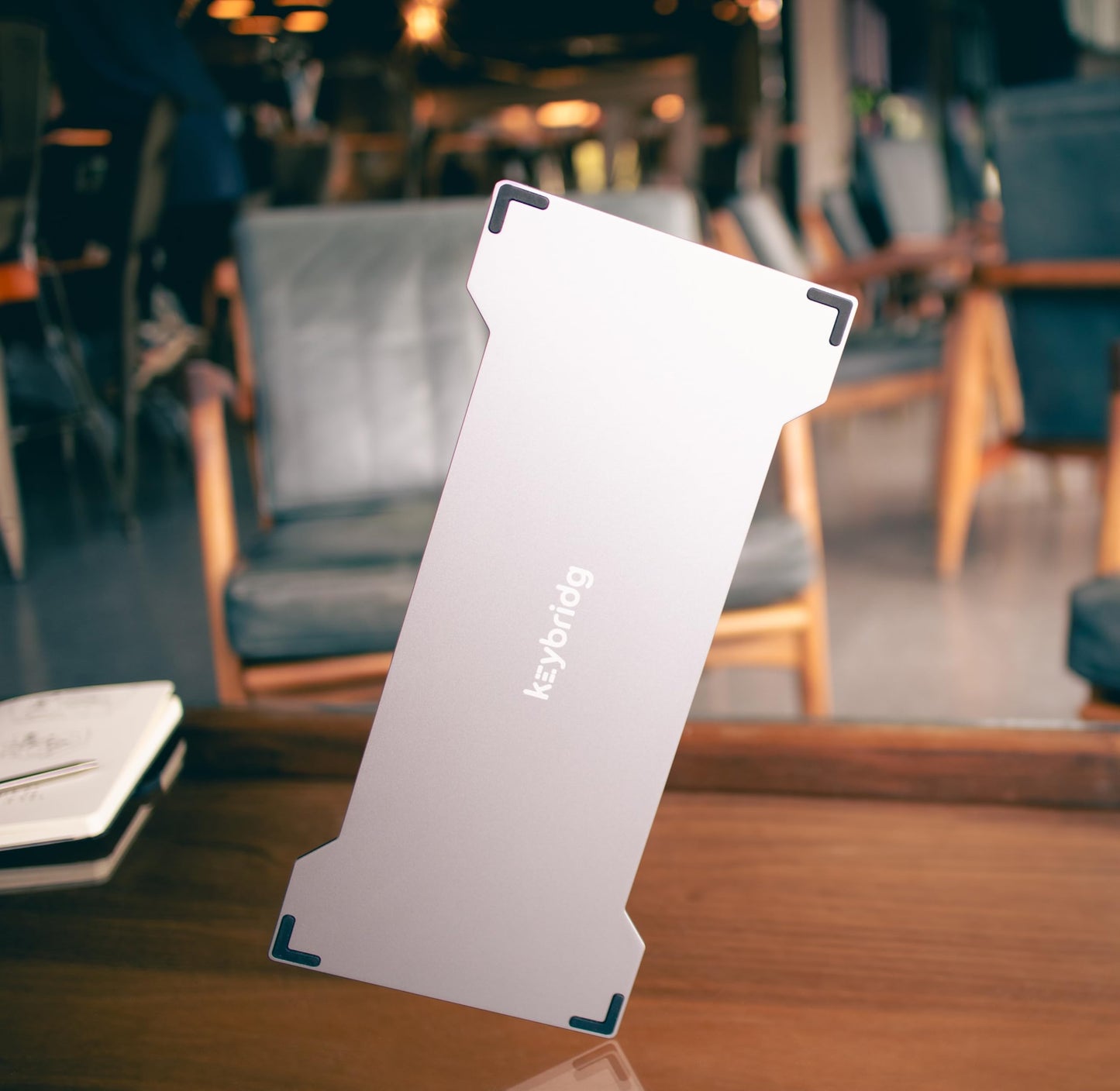 Aluminum Keyboard Bridge for Mechanical Keyboards + Laptops : Laptop Keyboard Cover For External Keyboards: Made for Apple MacBook Pro - Digital Nomad : Travel Accessory - Keyboard Riser - Meteor Gray