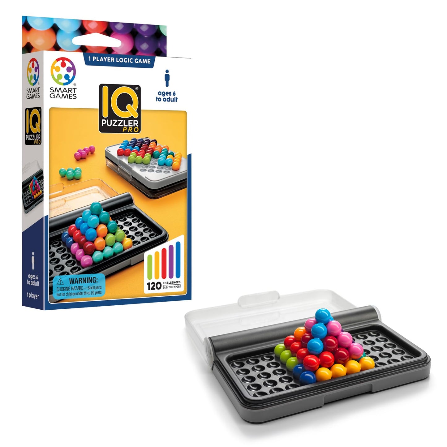 SmartGames - IQ-Puzzle-Pro - Educational Brainstorming - Multi-Level Strategy Game and Skill Building - Logic and Thinking Game - 6 Years + - 1 Player - Multilanguage - 518587.