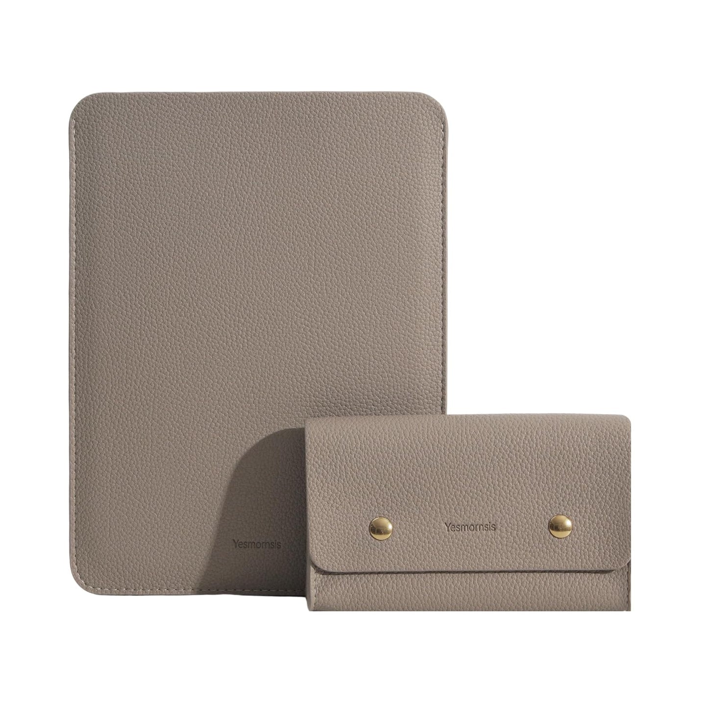 Yesmornsis PU Leather Padded Laptop Sleeve Bag 13Inch Compatible with New MacBook Air 13 M4 M3 A3240 A3113, 2024 MacBook Pro 13 M2 A2686 with Charger Pouch Color Camel