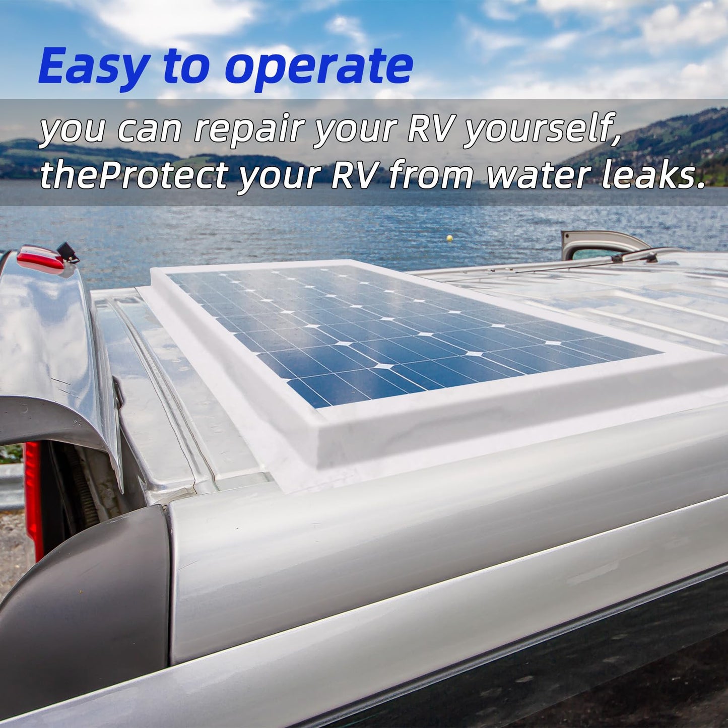 AMOGATO RV Roof Tape 6 Inch X 50 Feet – Premium White RV Sealant Tape, Waterproof & UV-Resistant for RV Awning Repair and Roofin