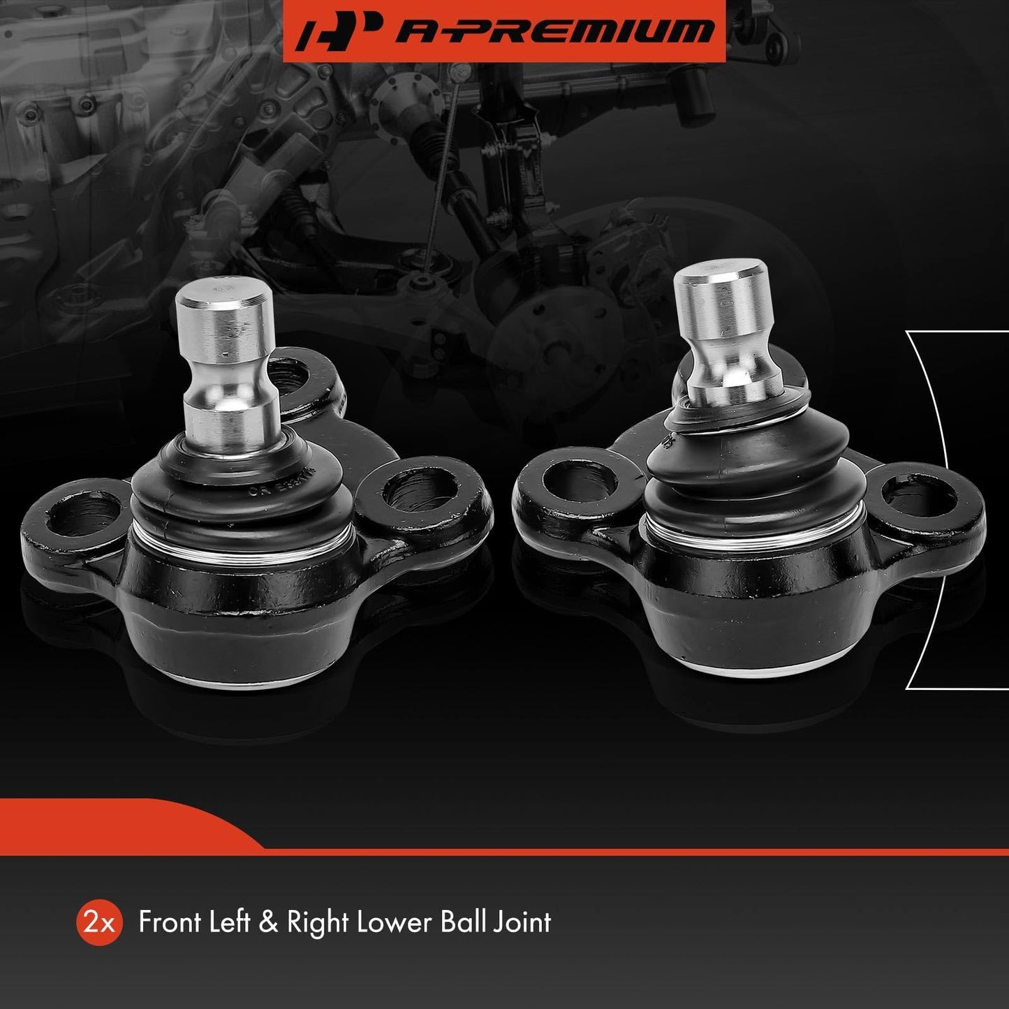 A-Premium 2 x Front Lower Ball Joint, Compatible with Hyundai Sonata 2015-2017, Tucson 2016-2021 & Kia Optima 2016-2020, Sportage 2017-2022, Without Bolts