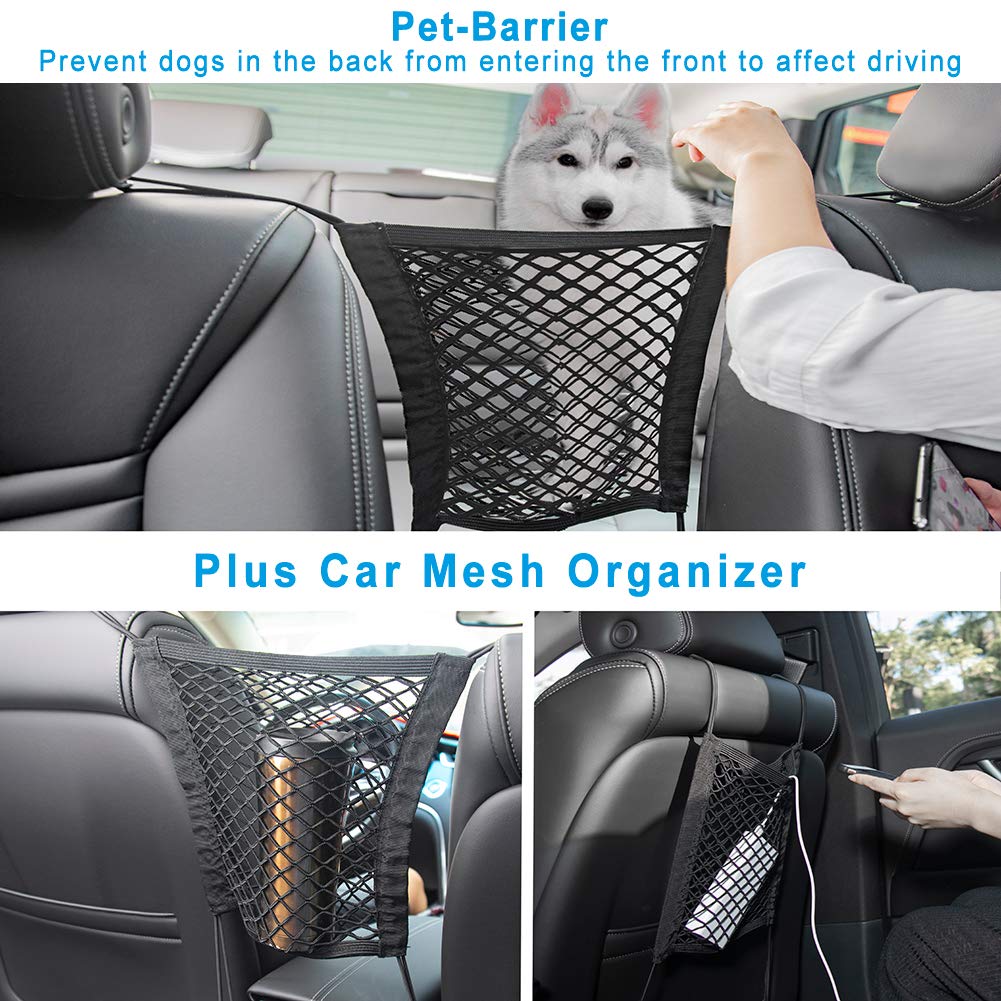 Bark Lover Dog Car Seat Cover for Back Seat Waterproof Backseat Protector, Nonslip Rear Seat Cover for Kids,Universal Size Fits Cars Trucks SUVs (Beige)