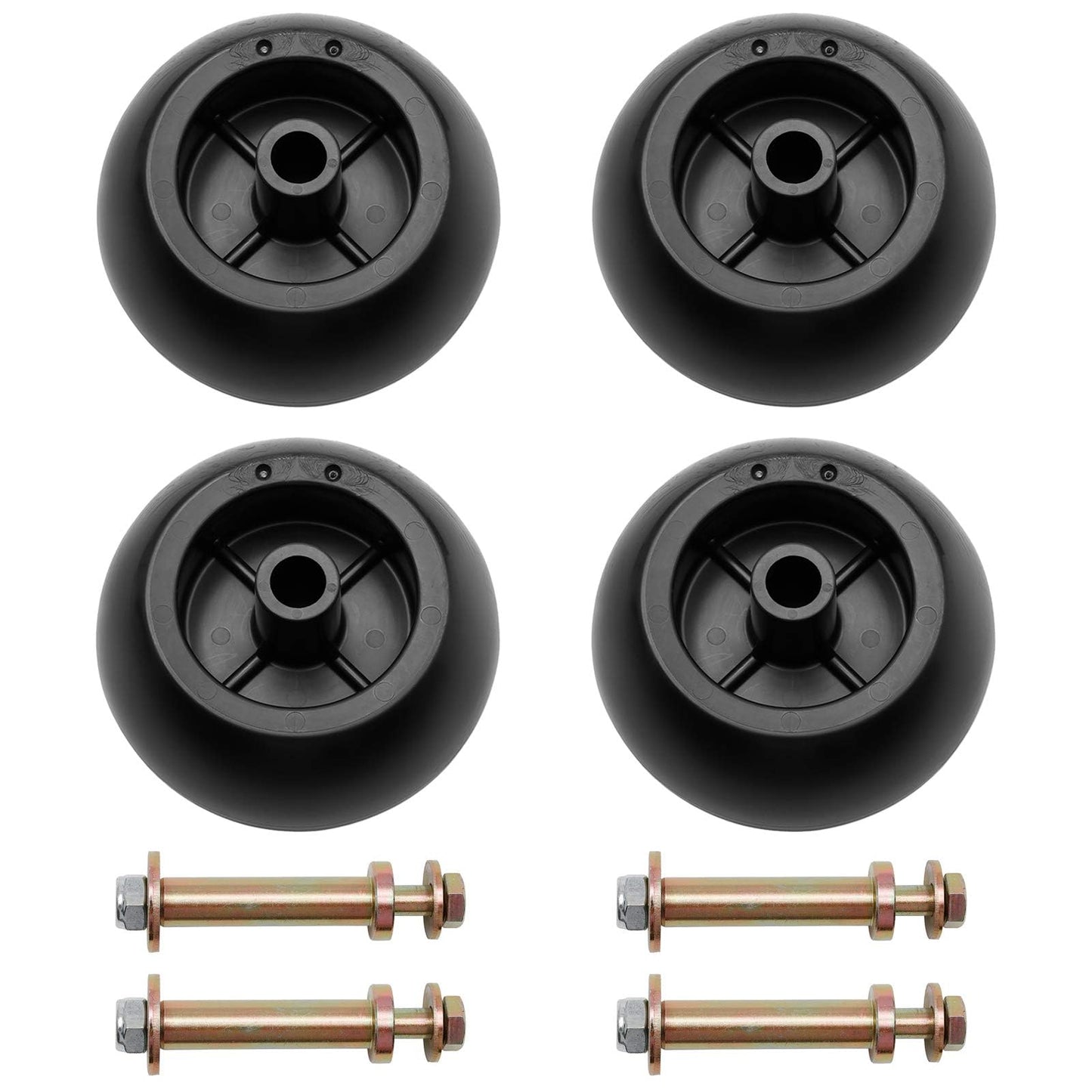 HQPASFY Mower Anti Scalp Deck Wheel Kit Set of 4 Replacement for Bad Boy 022-5234-98 Exmark 103-4051 103-7263 & Many Bore 5/8" Wheel Size