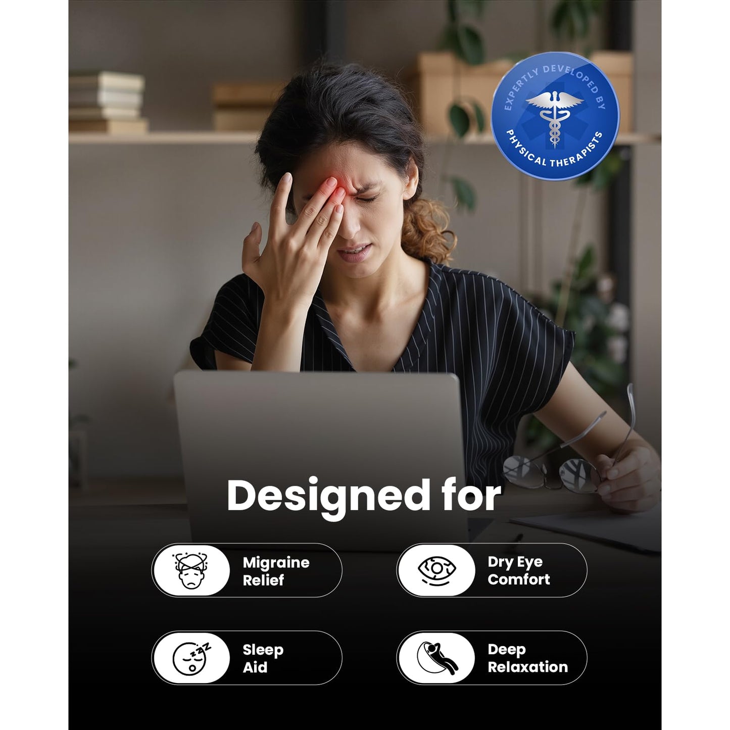 BOB AND BRAD EyeOasis 3 Elite Eye Massager with Heat and Cooling