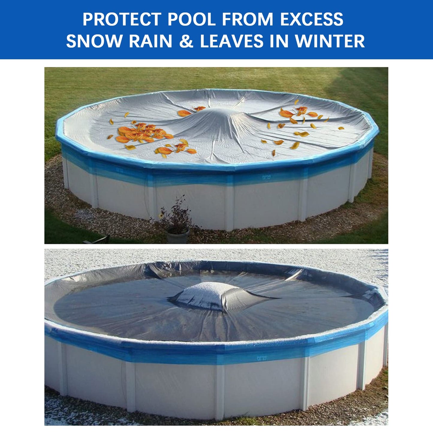 Pool Pillows for Above Ground Pools, 4 X 8 FT Pool Cover Air Pillows Closing Winter Kit, Cold Resistant Winterizing Float Pillow for Swimming Pools