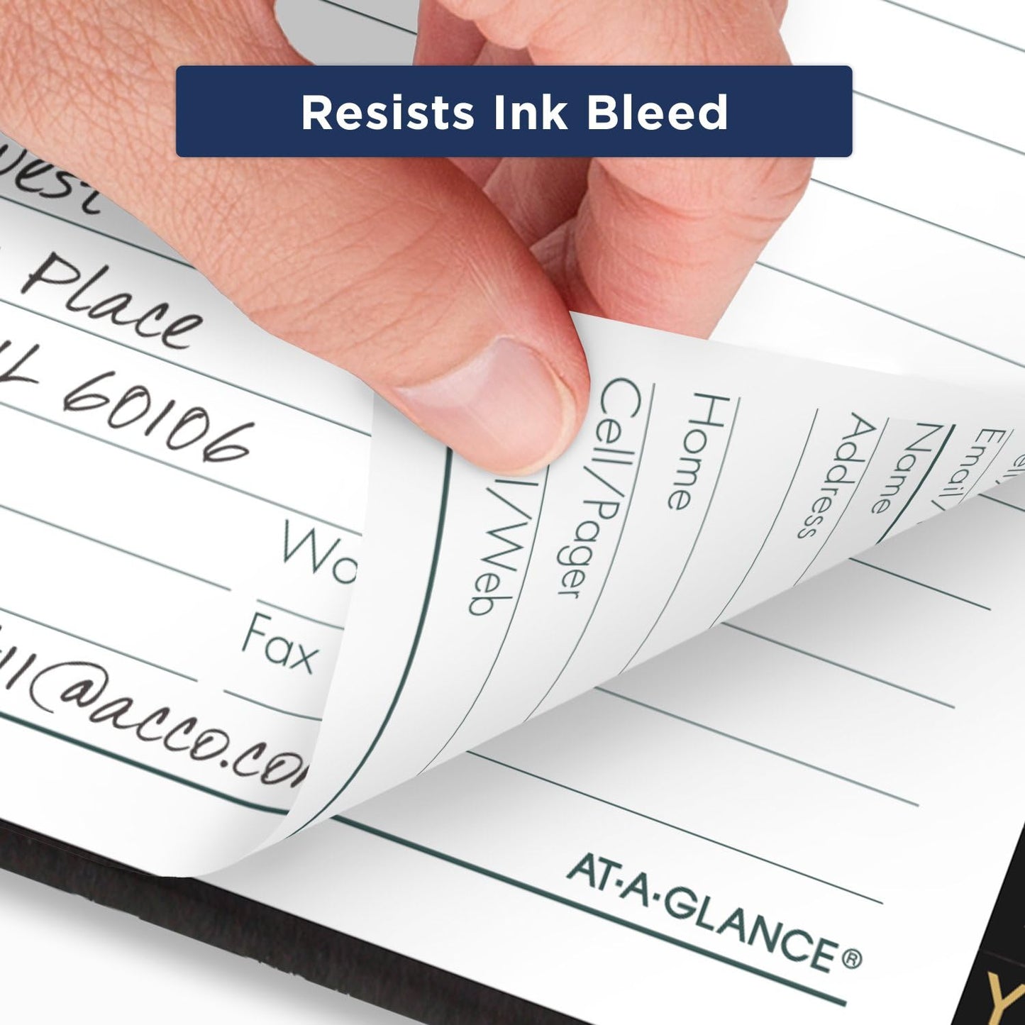 at-A-Glance Telephone Address Book, Large Print, 500 Entries, 4-3/4" x 8", Black (80LP1105)