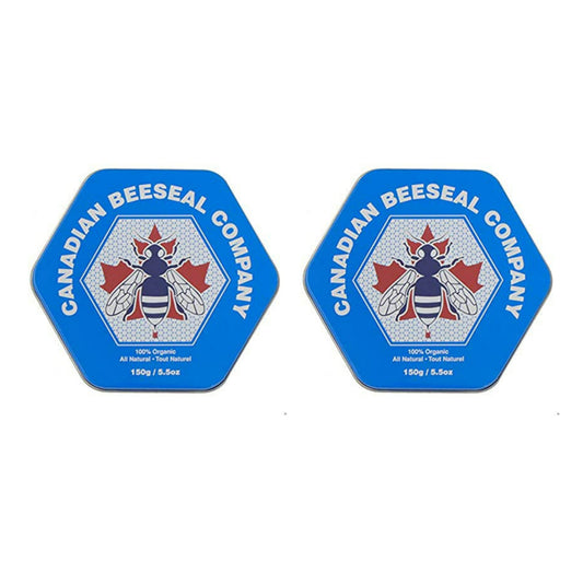 2 Pack 150g/5.5oz Beeseal 100% Natural Leather Conditioner Wax with Organic Beeswax for Preserving, Refinishing and Restoring Leather and Wood