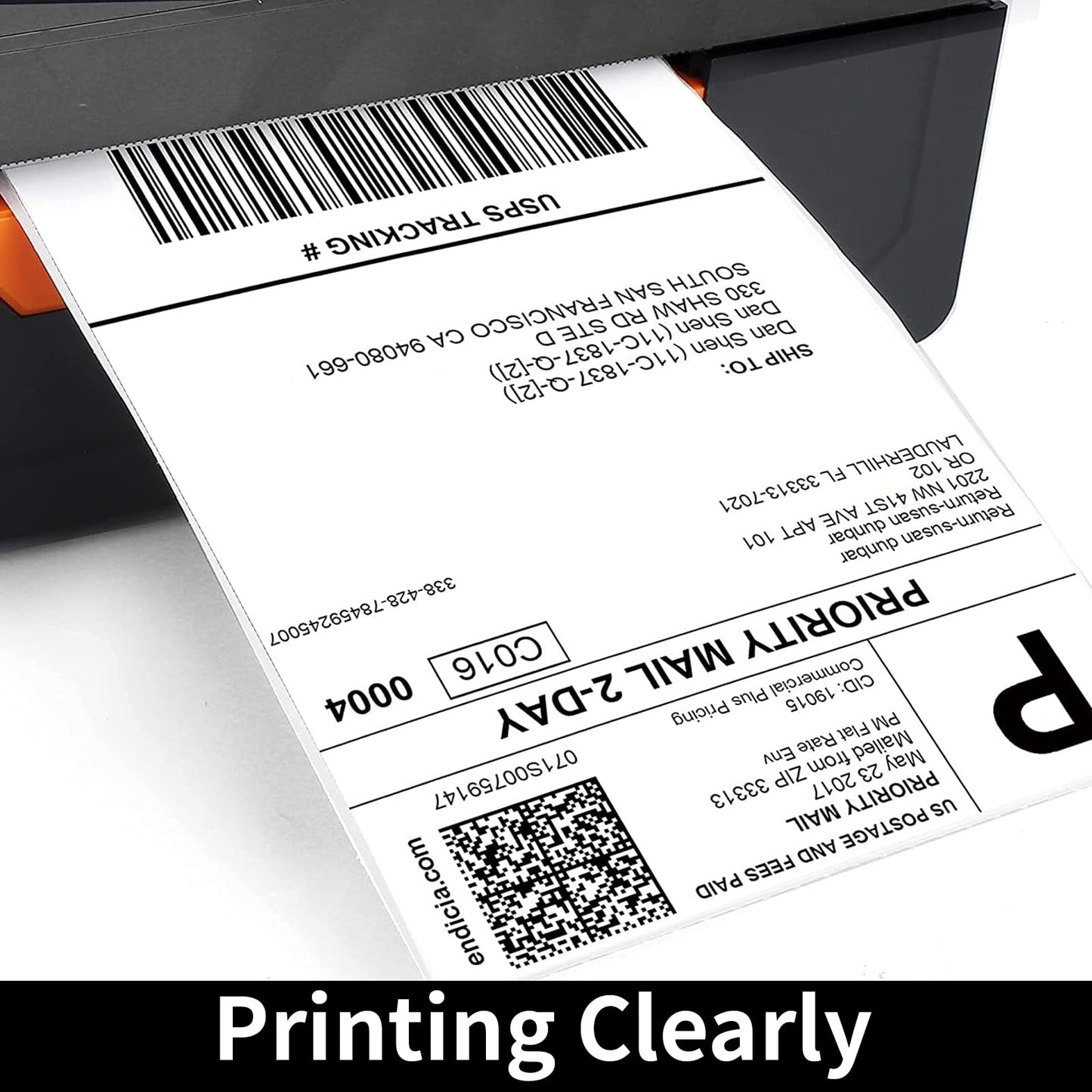 FungLam 6 Rolls 4"x6" Direct Thermal Shipping Labels, Perforated Postage Thermal Label Paper, 250 Labels/Roll, Compatible with JADENS, iDPRT,MUNBYN and Rollo Printers, Total 1500 Labels