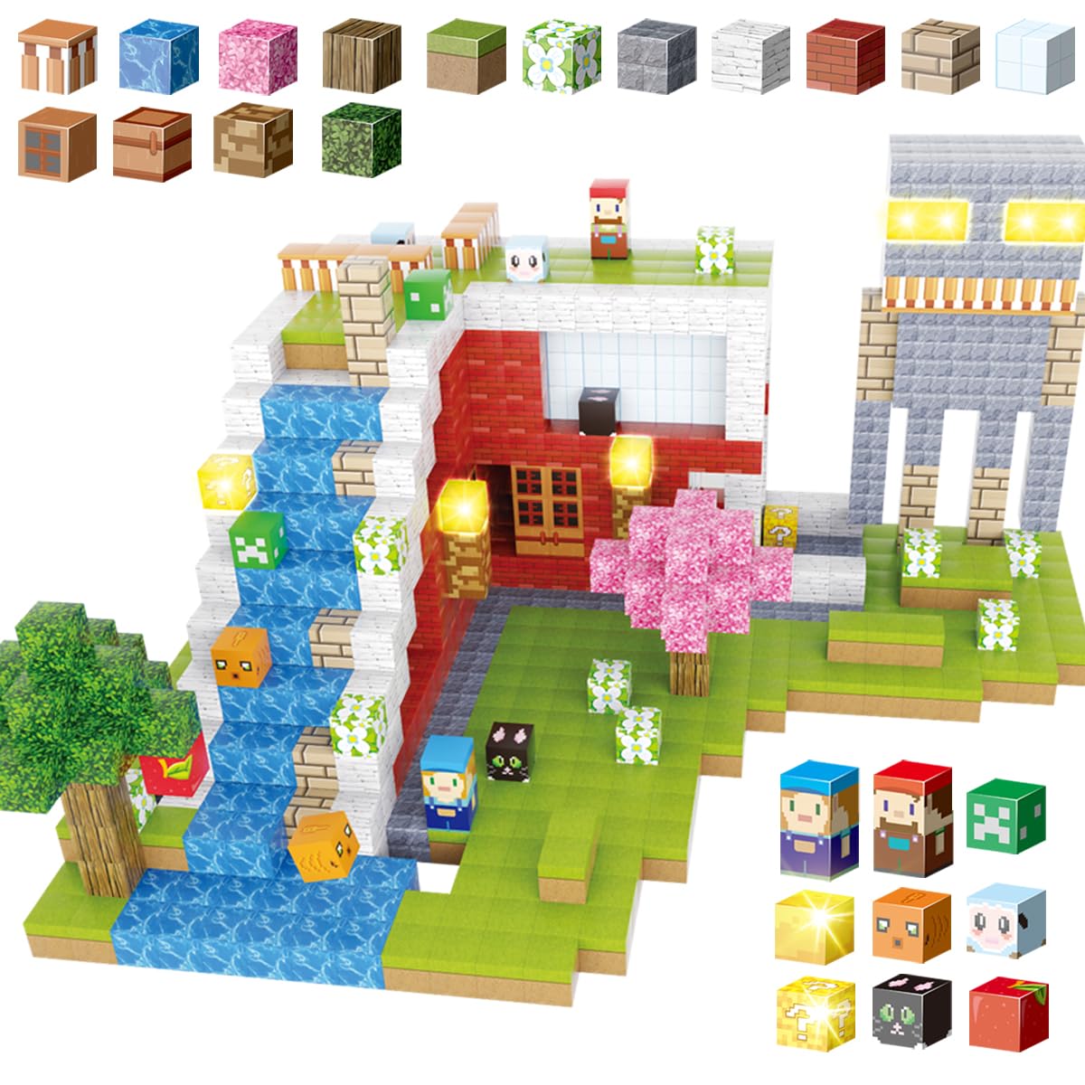 JOYYAGSK 1 Inch 150PCS Magnetic Blocks Building Set, Magnet Constructions Stacking Toys STEM Sensory Educational Christmas Birthday Gifts for Toddler Boys Girls