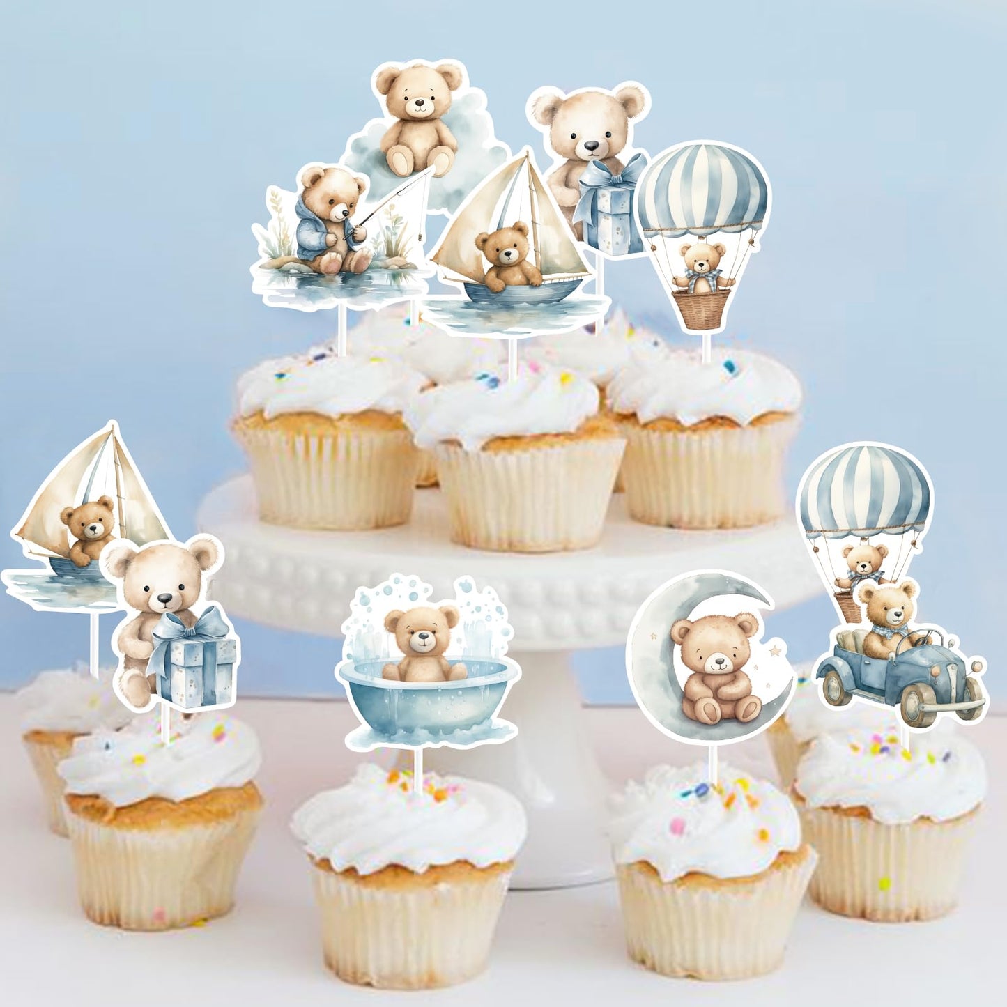 We Can Bearly Wait Baby Shower Decorations - Baby Boxes with Letters,Boho Balloons,We Can Bearly Wait Backdrop,Tablecloth for Teddy Bear Baby Shower,Birthday Supplies