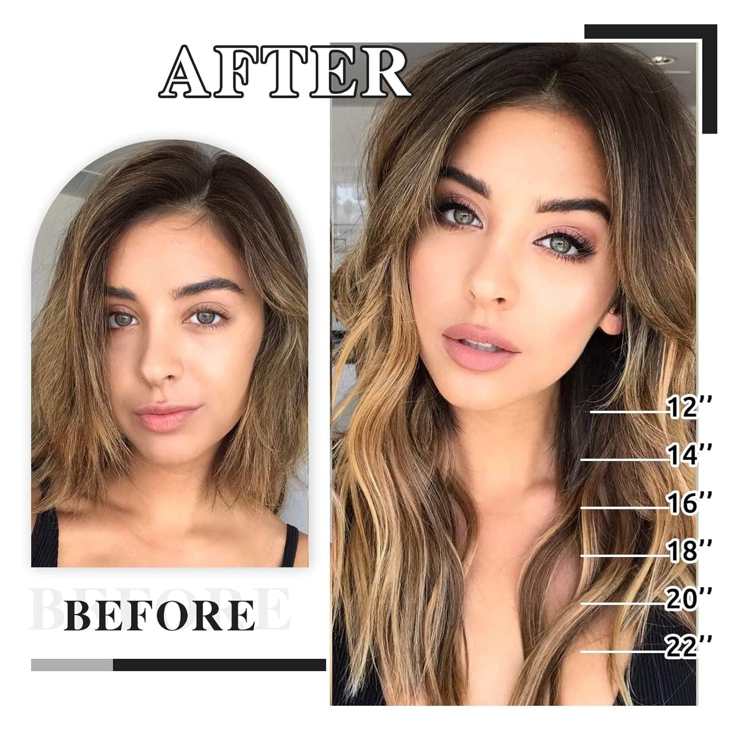 ORIGEN Clip in Hair Extensions Real Remy Human Hair Ombre Natural Black Mix Silver Grey Dark Black Roots Hair Extensions for Women 120g 7 Pcs 16 Inches