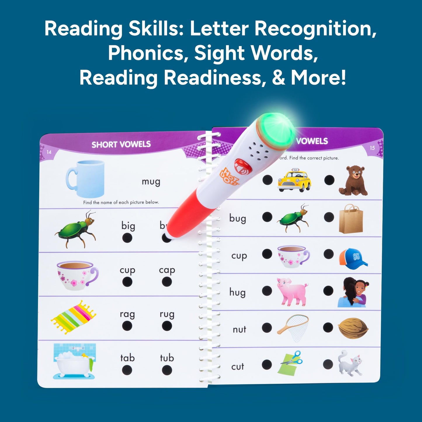 Educational Insights 2391 Hot Dots Junior Let's Master Kindergarten Reading