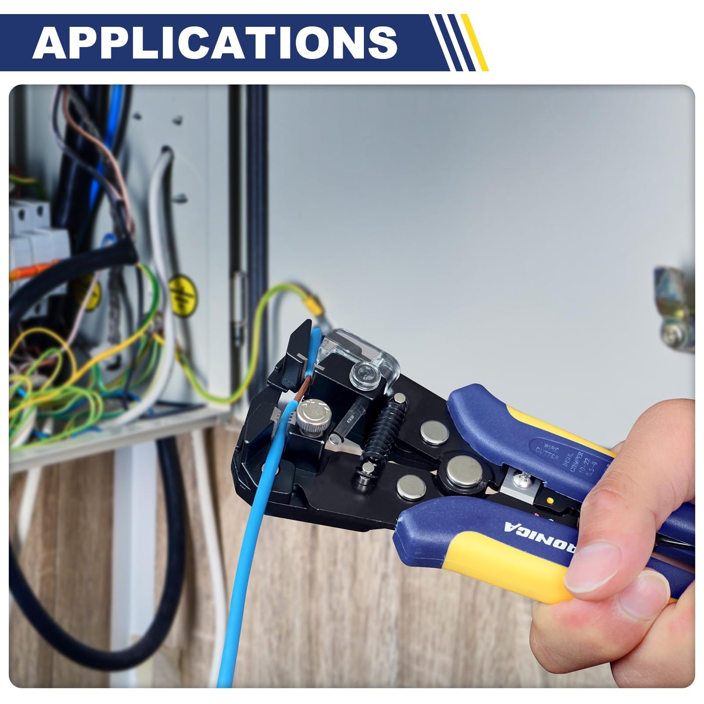 haisstronica Wire Stripper Kit - 201PCS Set - Automatic Wire Stripping Tool for AWG 24-10 Cables with Insulated Terminals, Self Adjusting Universal Wire strippers and Crimpers for Electrical Work