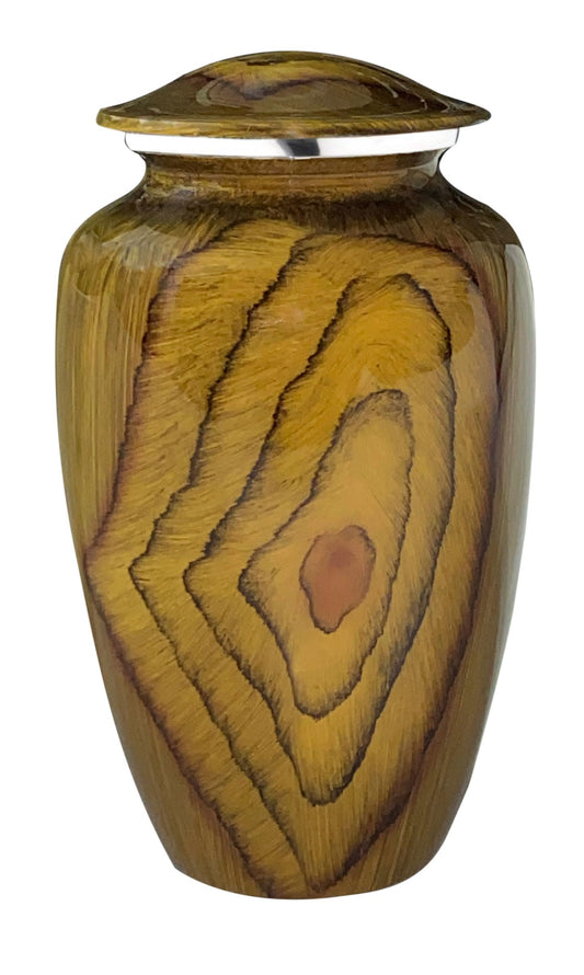 Bold & Divine Teak Root Wood Grain Finish Cremation Urn | Human Ashes Adult Memorial urn, Burial, Funeral Cremation Urns | 200 Cubic Inches Adult