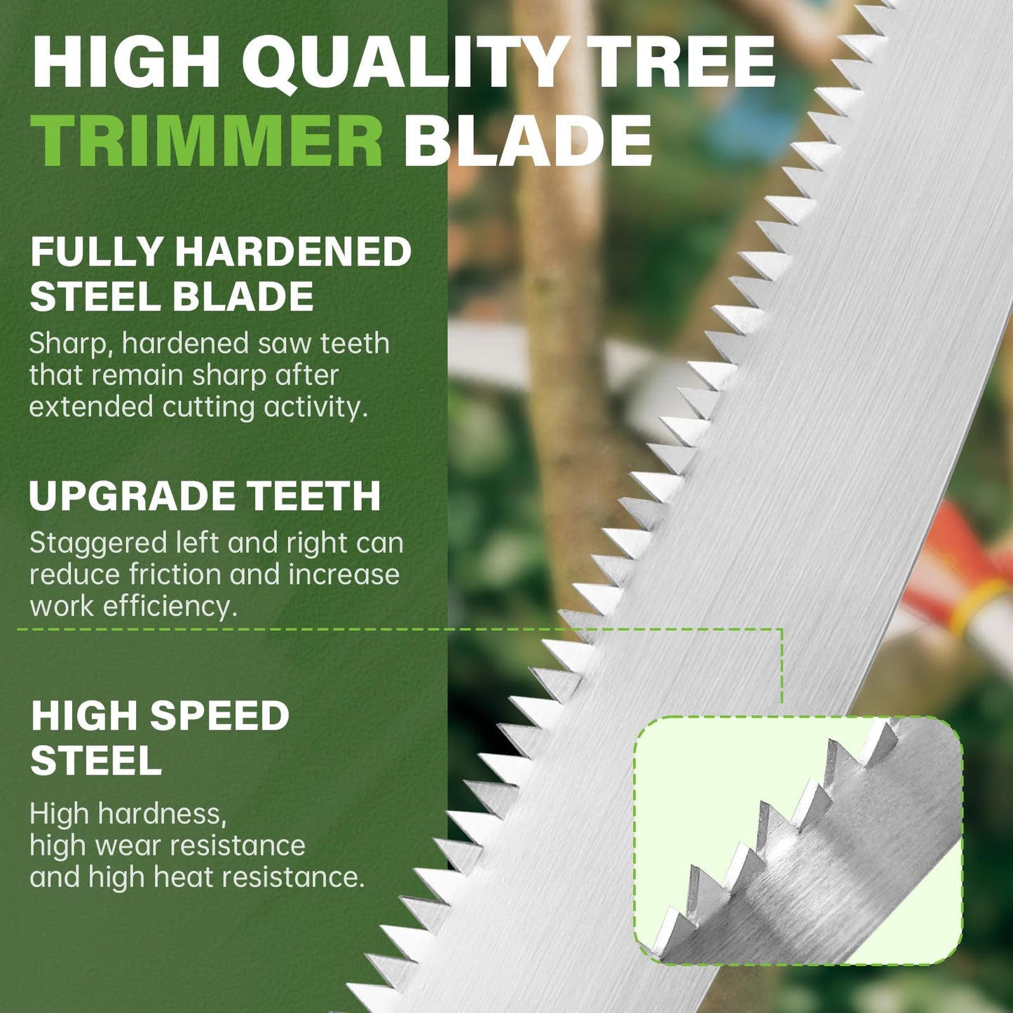 15 Inch Pole Saw Blade Replacement for Fiskars Tree Pruner, Extendable Tree Trimmer Blade for Garden Branch Cutting Compatible with Fiskars Pruning Models 6391 9388 9390 7889 7831 8391