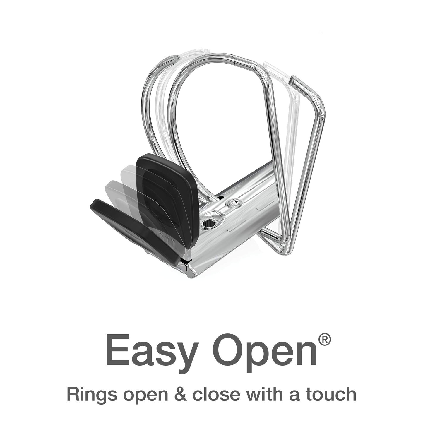 Oxford 3 Ring Binders, 0.5 inch ONE-Touch Easy Open D Rings, Durable Binders for School and Office, View Binder Covers, Xtralife Hinge, Non-Stick, PVC-Free, White, Holds 125 Sheets, 6 PK (79902)