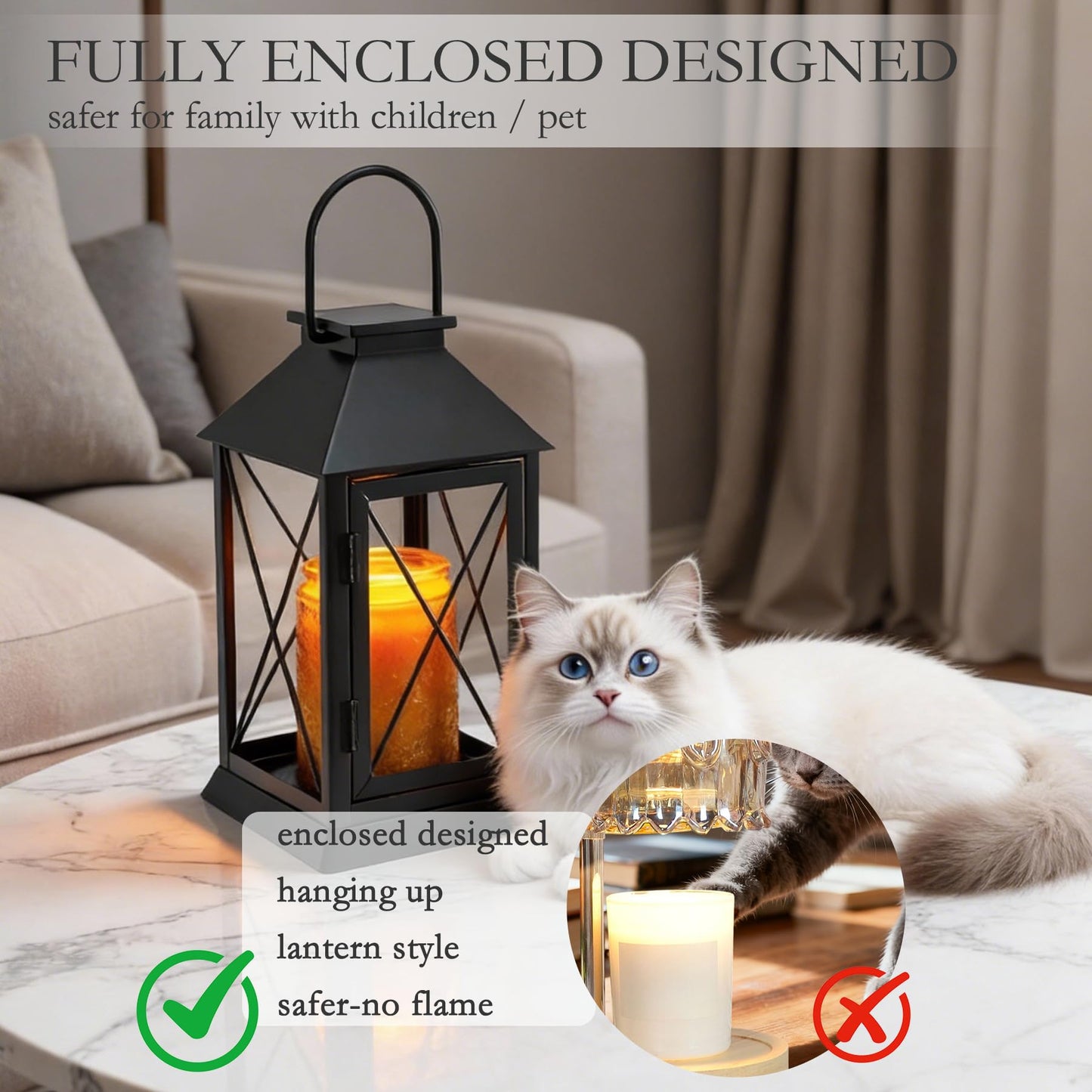 Candle Warmer Lamp,Candle Warmer Lamps with Timer,Black Lamp Candles Warmer Lantern for Jar Candle,Dimmable Candle Lamp Warmer Farmhouse with 2 Bulbs,Auto Shut Off & Adjustable Brightness