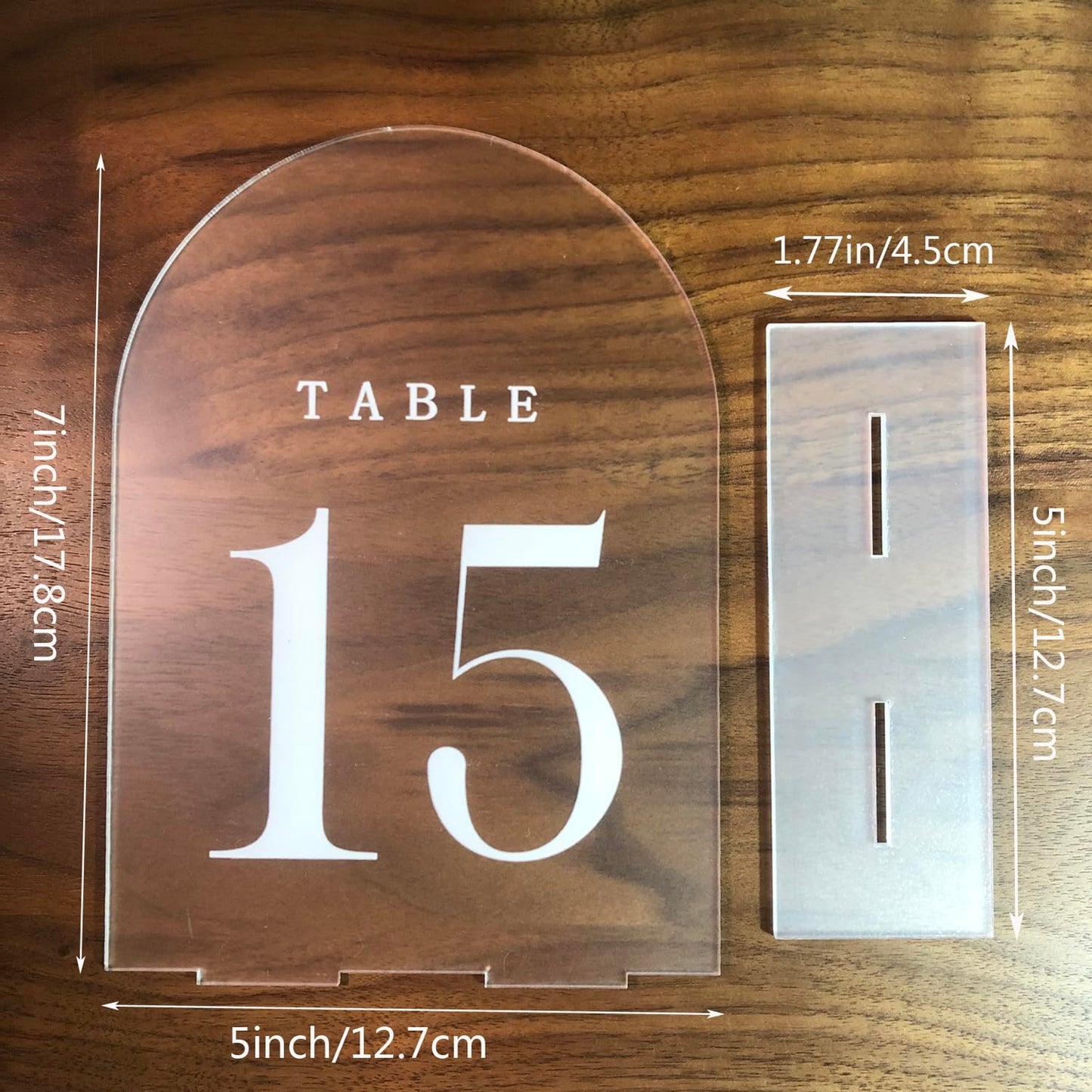 1-30 Wedding Table Numbers,Acrylic Table Numbers for Wedding Reception, 5x7Inch Acrylic Mirror Table Numbers with Stand, Frosted Arch Wedding Table Numbers with Holders, Perfect for Centerpiece,