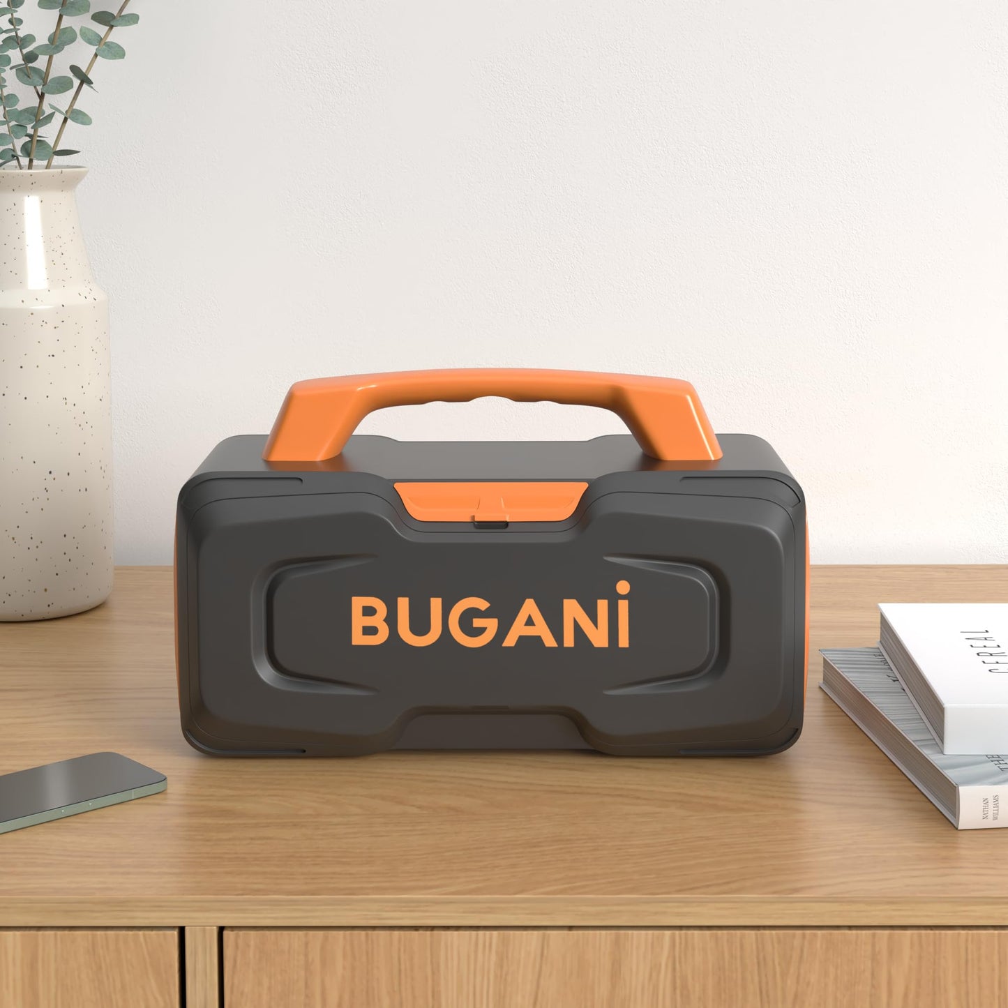 BUGANI Bluetooth Speakers, 80W Powerful Portable Wireless Speaker IPX7 Waterproof Speaker, Outdoor Loud Speaker with Handle 24H Playtime, Support Karaoke Mic AUX USB Suitable for Party, Pool, Singing