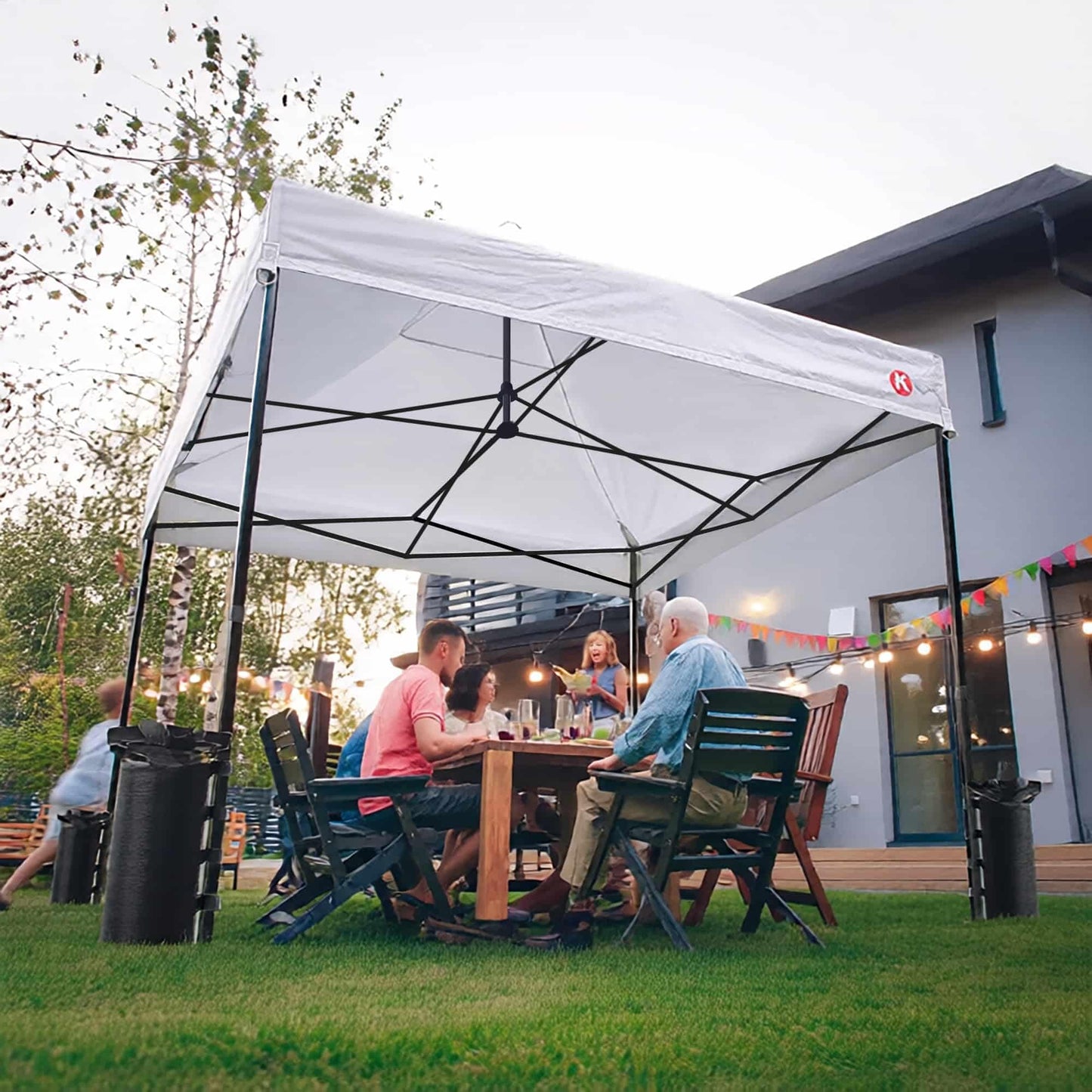 Replacement Canopy Top Cover for 10x10 Pop Up Canopy Tent - 8 Drainage Holes, Durable 600D Fabric for Garden, Patio, Camping, Outdoor Events, Vendor Booths (Canopy Cover Only) (White, 1)