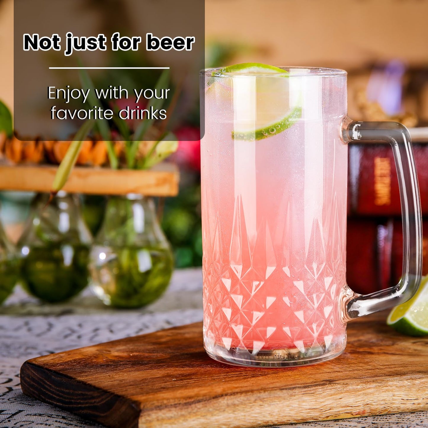 GOSDENG 4 Pack Beer Mugs for Freezer, Double Wall Insulated Glasses – Freezer Mugs, 20 oz – Perfect Frozen Beer Mugs for Home Bar Accessories, Gifts for Men