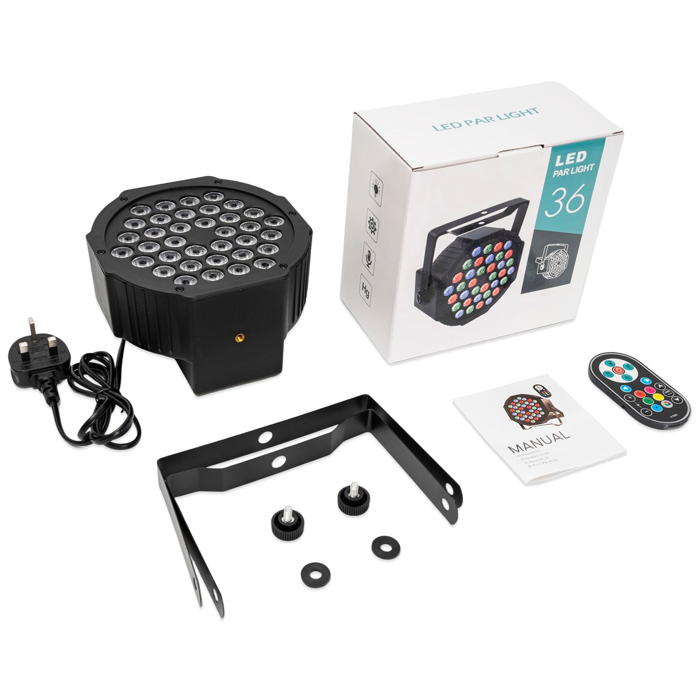 AKOZLIN 36 LEDs DJ Par Lights 2 Packs with Remote DMX Control Par Lighting for Stage LED Stage Lights RGB Strobe Uplights for DJ Disco KTV Party