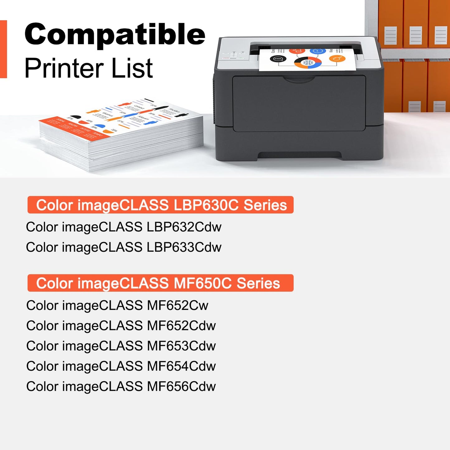 067H 067 Toner Cartridge High Capacity Compatible Replacement for Canon CRG-067H CRG067H for Canon Color imageCLASS MF656Cdw MF654Cdw MF653Cdw LBP633Cdw LBP632Cdw LBP630 MF650 Printer 4-Pack