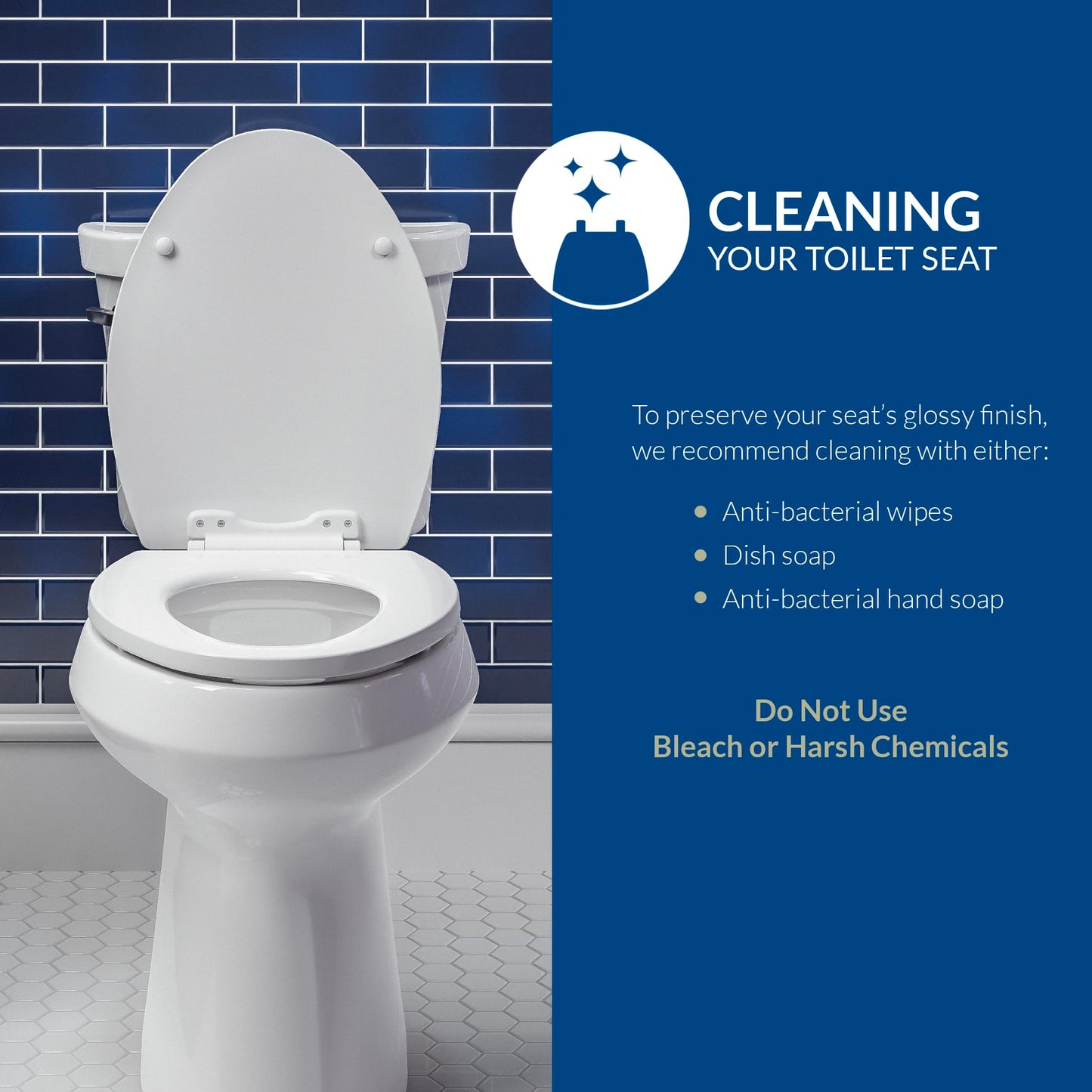 Bemis 400TTA000 Economy Molded Wood Round Toilet Seat, White
