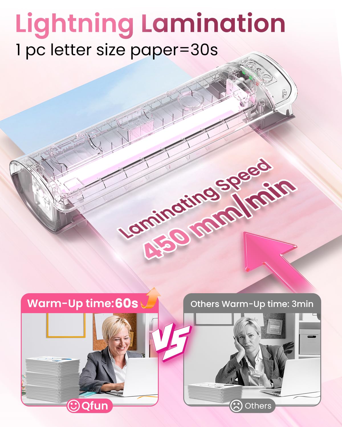 Laminator Machine Thermal Laminating Machine with Sheets 11x17 Personal Laminator for Teachers, 13 Inch Lamination Machine 60S Warm Up Office Presentation laminators, A3 Portable Paper Laminate Kit