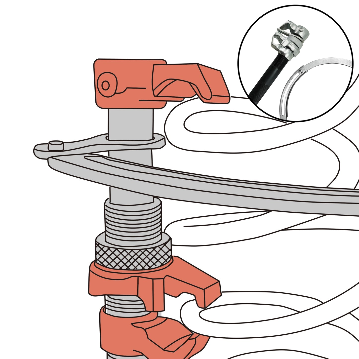 SGT Coil Spring Compressor Tool, Heavy Duty Universal Strut Spring Compressor Tool Set,Spring Compressor Tool Automotive for Car Truck with Safety Brackets