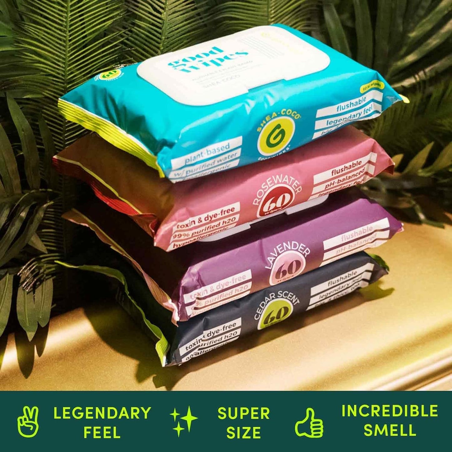 goodwipes Flushable Wipes - Extra Large Adult Wet Wipes For Women & Men - Bathroom Essentials - Sewer & Septic Safe - Variety Pack, 240 Count (4 Packs)