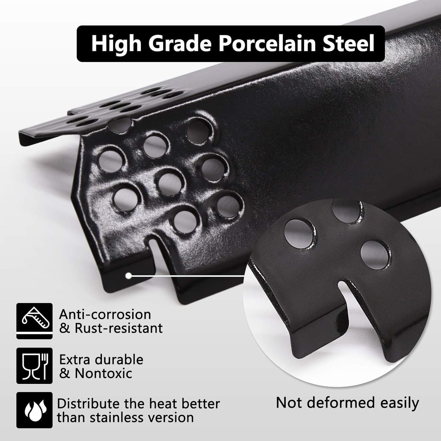 Criditpid Barbecue Replacement Parts for Nexgrill 6 Burner 720-0898 720-0898A, Nexgrill 720-0888 720-0888N, 720-0830H 720-0783E. BBQ Heat Plates, Burner Tubes & Igniters Kit.