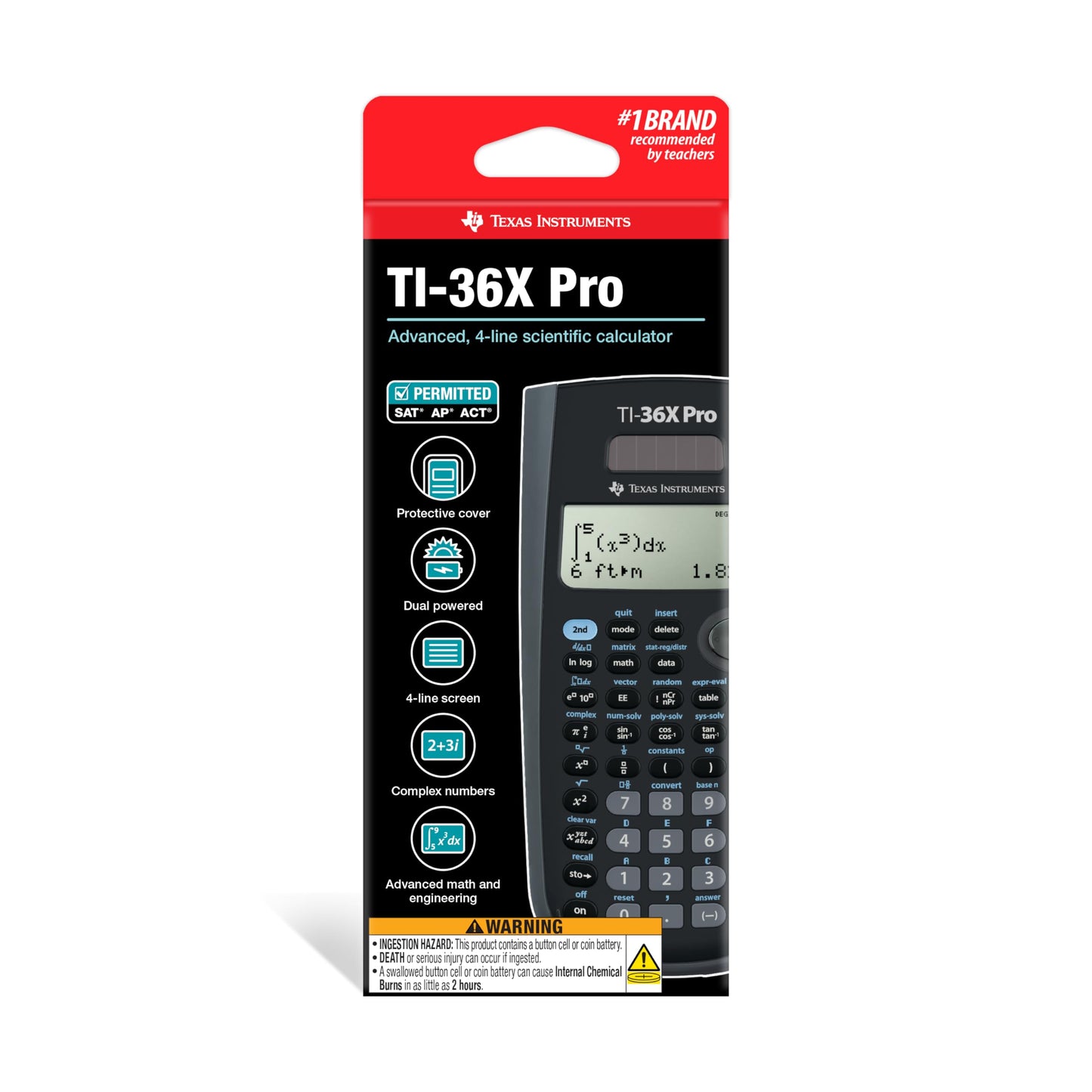 Texas Instruments TI-36X Pro Engineering/Scientific Calculator, Black, 9.7 Inch