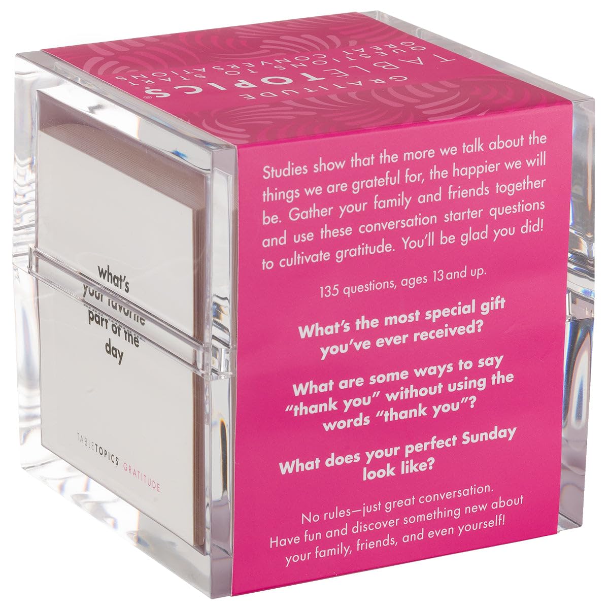 TableTopics Gratitude - 135 Gratitude Conversation Cards for Positive Table Talk with Family & Friends