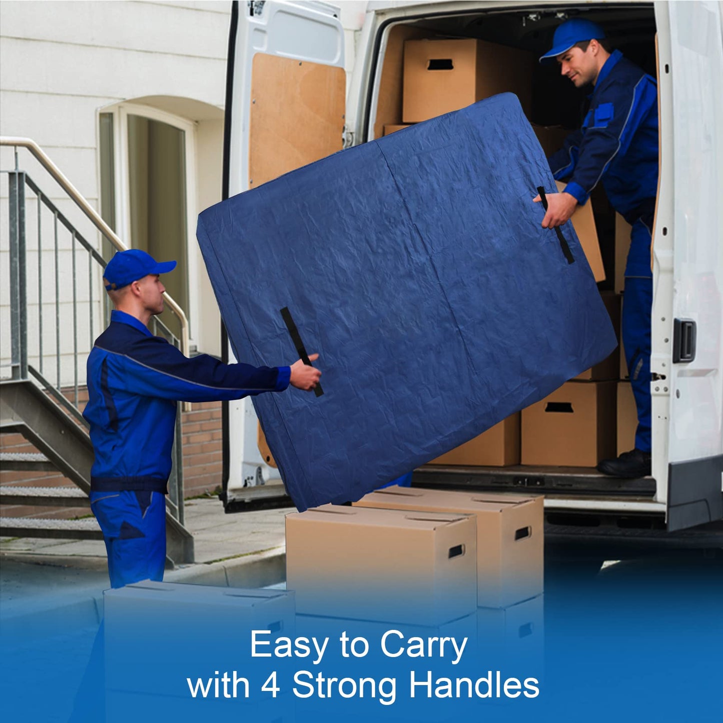 Mattress Bags for Moving and Storage Queen Size - Waterproof Cover With Heavy Duty Handles, Strong Zipper - Reusable Storage Bag, Moving Supplies
