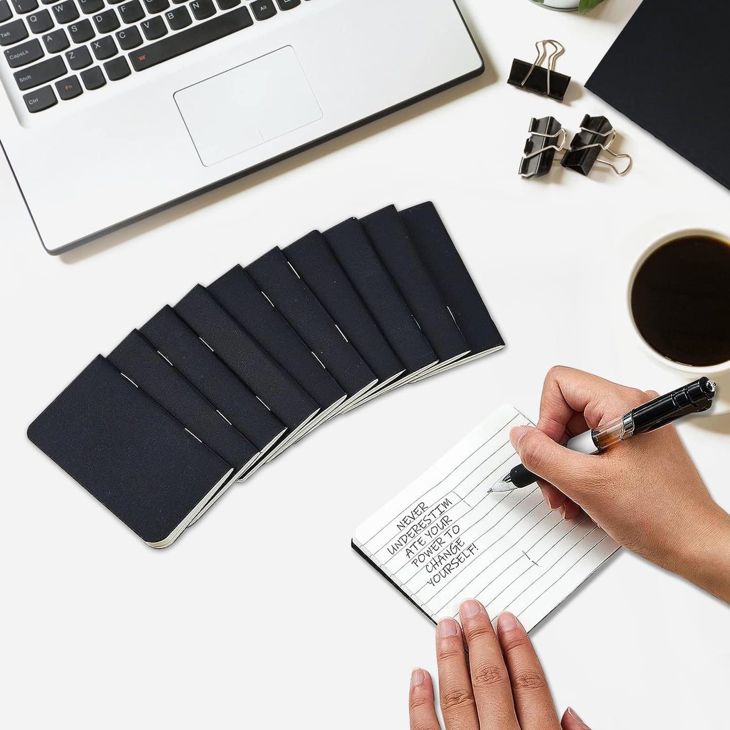 60 Pcs A6 Pocket Notebooks Bulk, 3.5 x 5.5 Inch Mini Lined Notepads, Black Small Journals for Students, Travellers, School and Office Supplies, 20 Sheets/40 Pages