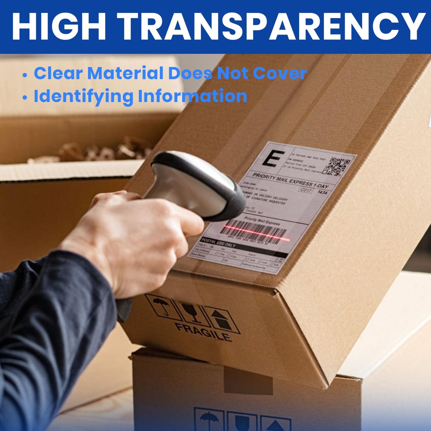 ADHES Heavy Duty Packing Tape Clear Packaging Tape for Moving Shipping Boxes, Box Tape Rolls Refills, Total Length of 600M with 4.8cm Width,2.6Mil Thickness